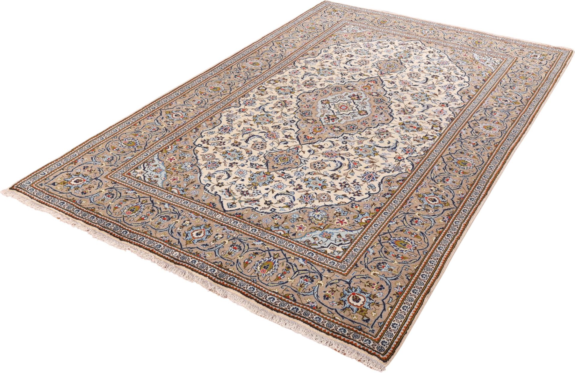 Handgeknüpfter Kashan Perserteppich, 195 × 300 cm, Wolle