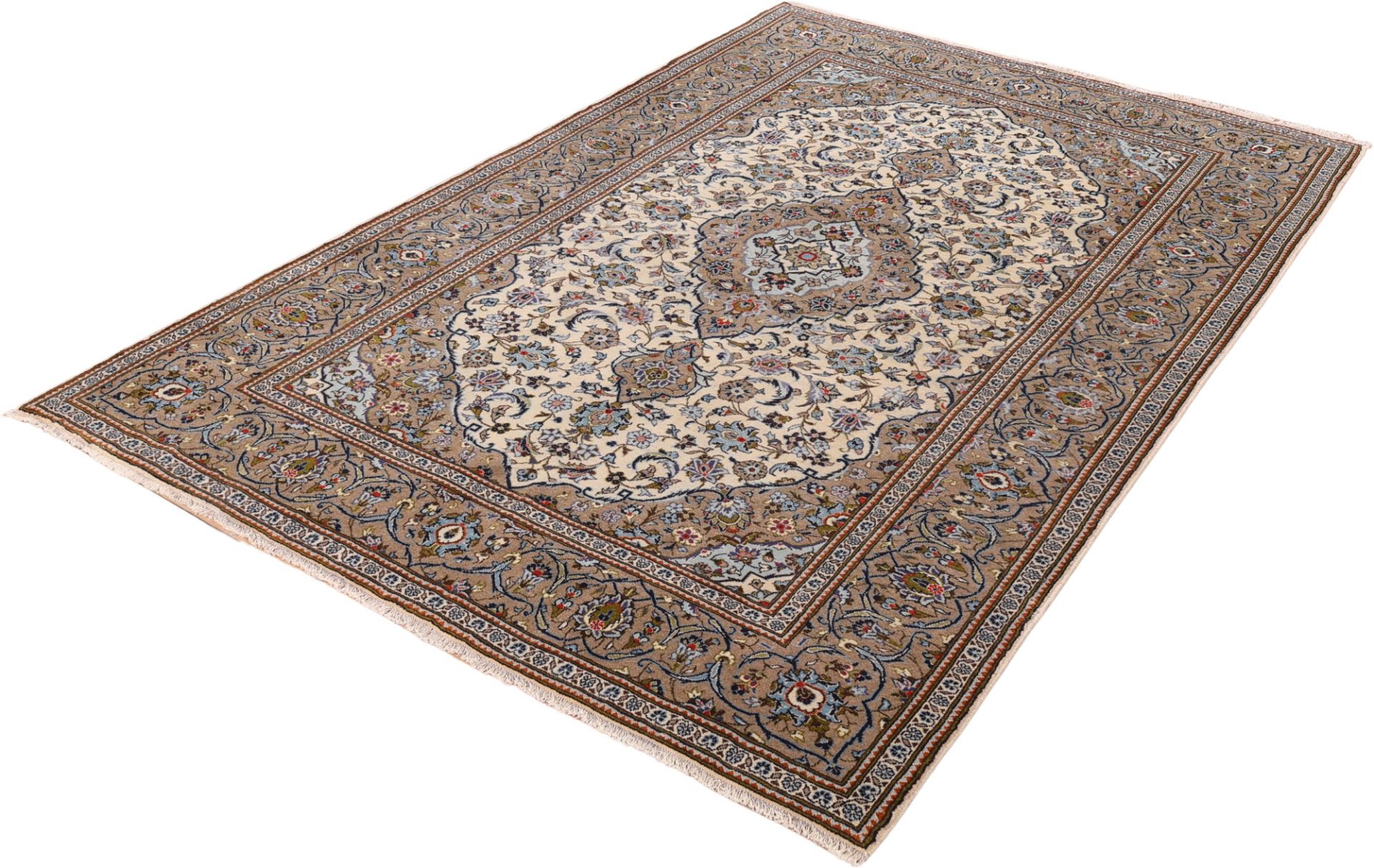 Handgeknüpfter Kashan Perserteppich, 195 × 300 cm, Wolle