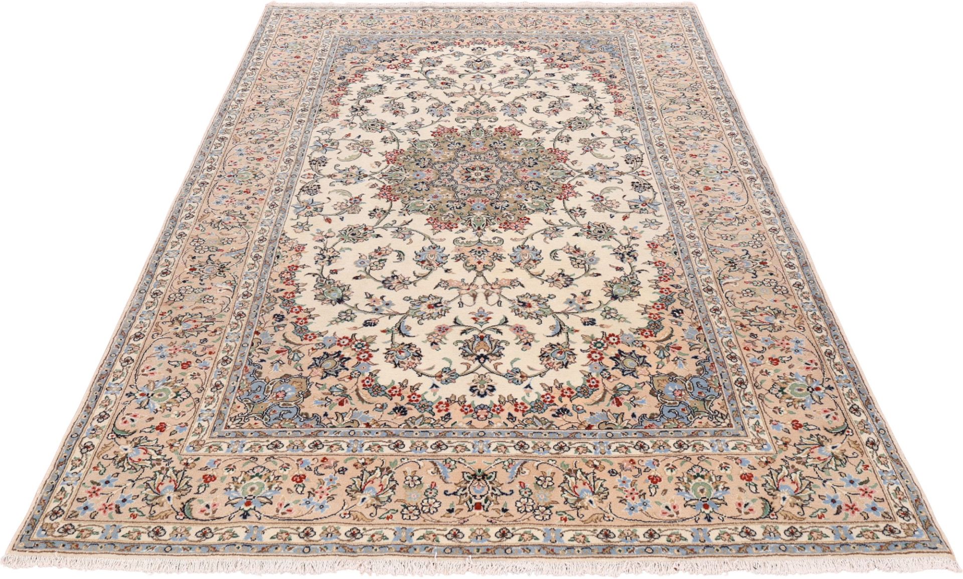 Kashan Perserteppich 195 × 323 cm aus Wolle, handgeknüpft