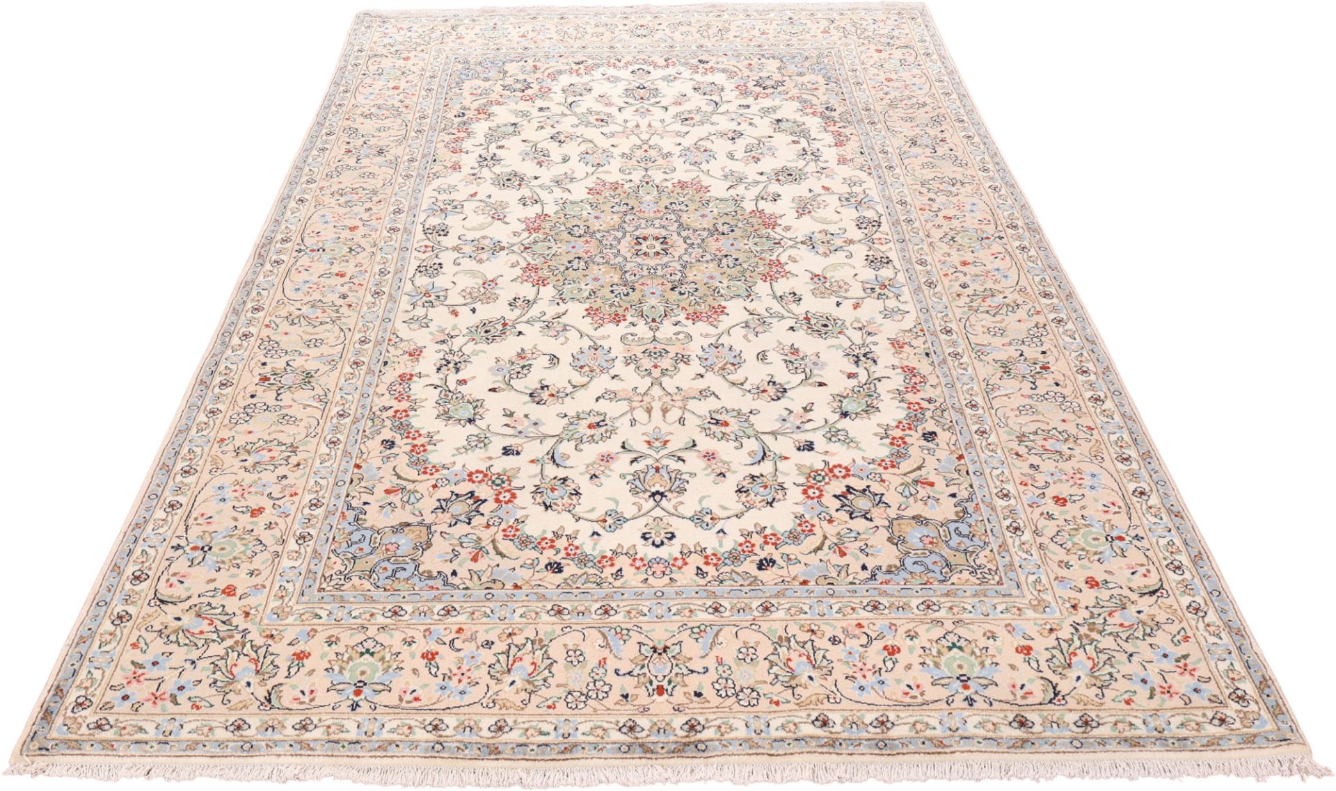 Kashan Perserteppich 195 × 323 cm aus Wolle, handgeknüpft