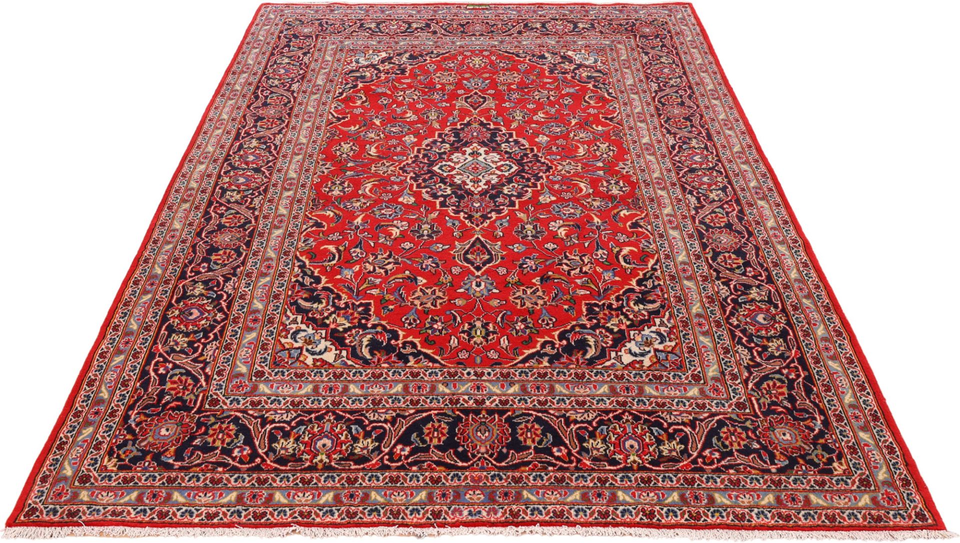 Handgeknüpfter Kashan Perserteppich, 200 × 296 cm, Wolle