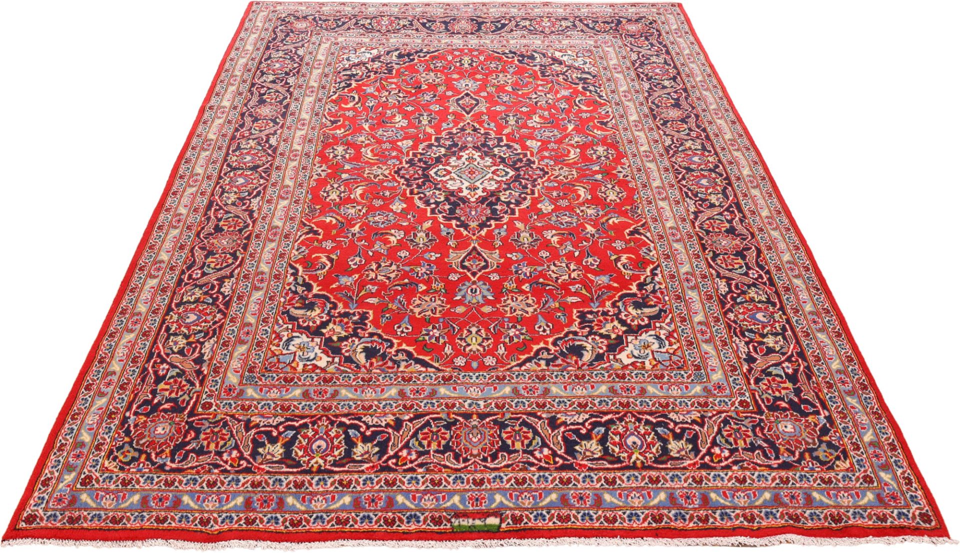 Handgeknüpfter Kashan Perserteppich, 200 × 296 cm, Wolle