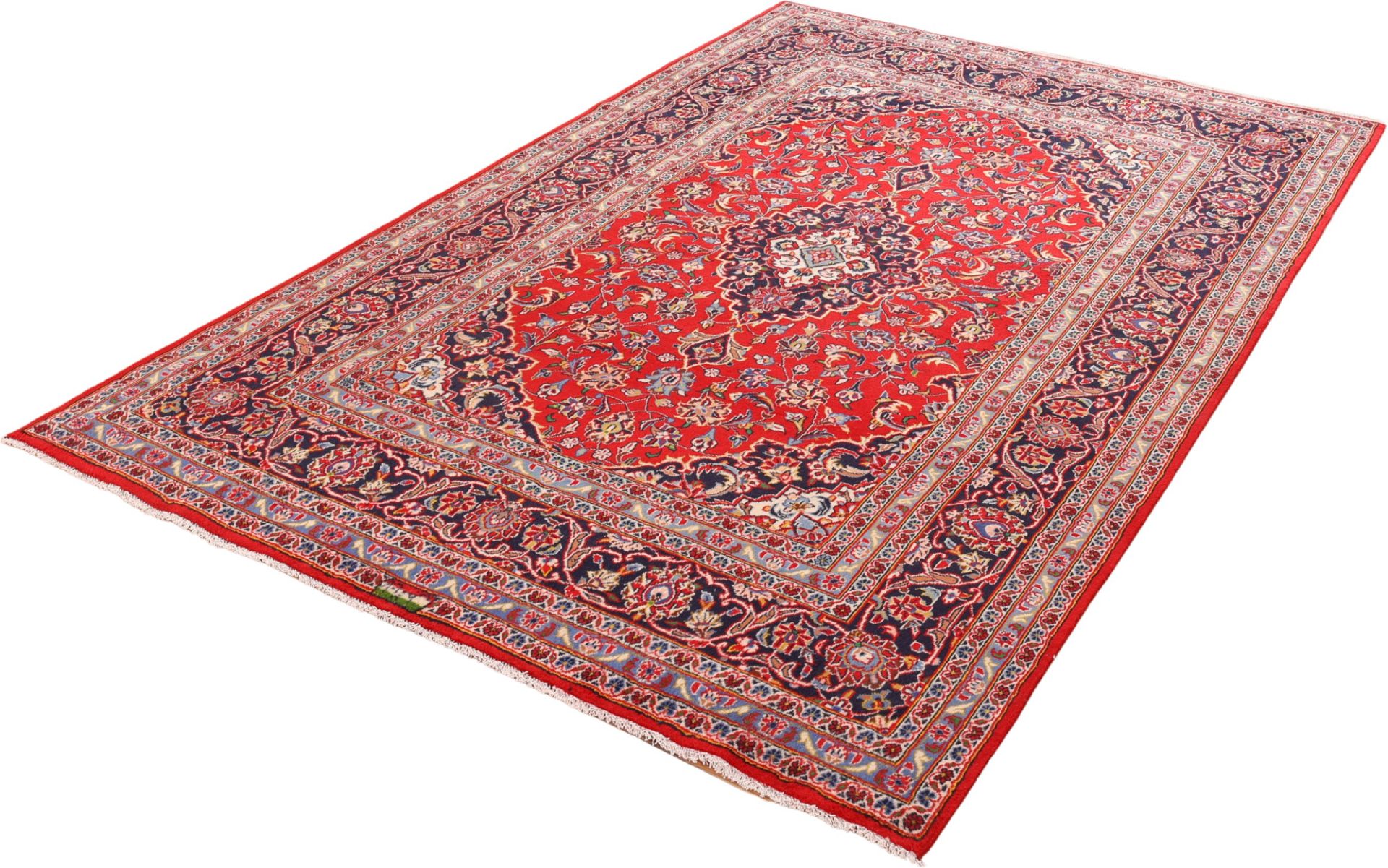 Handgeknüpfter Kashan Perserteppich, 200 × 296 cm, Wolle