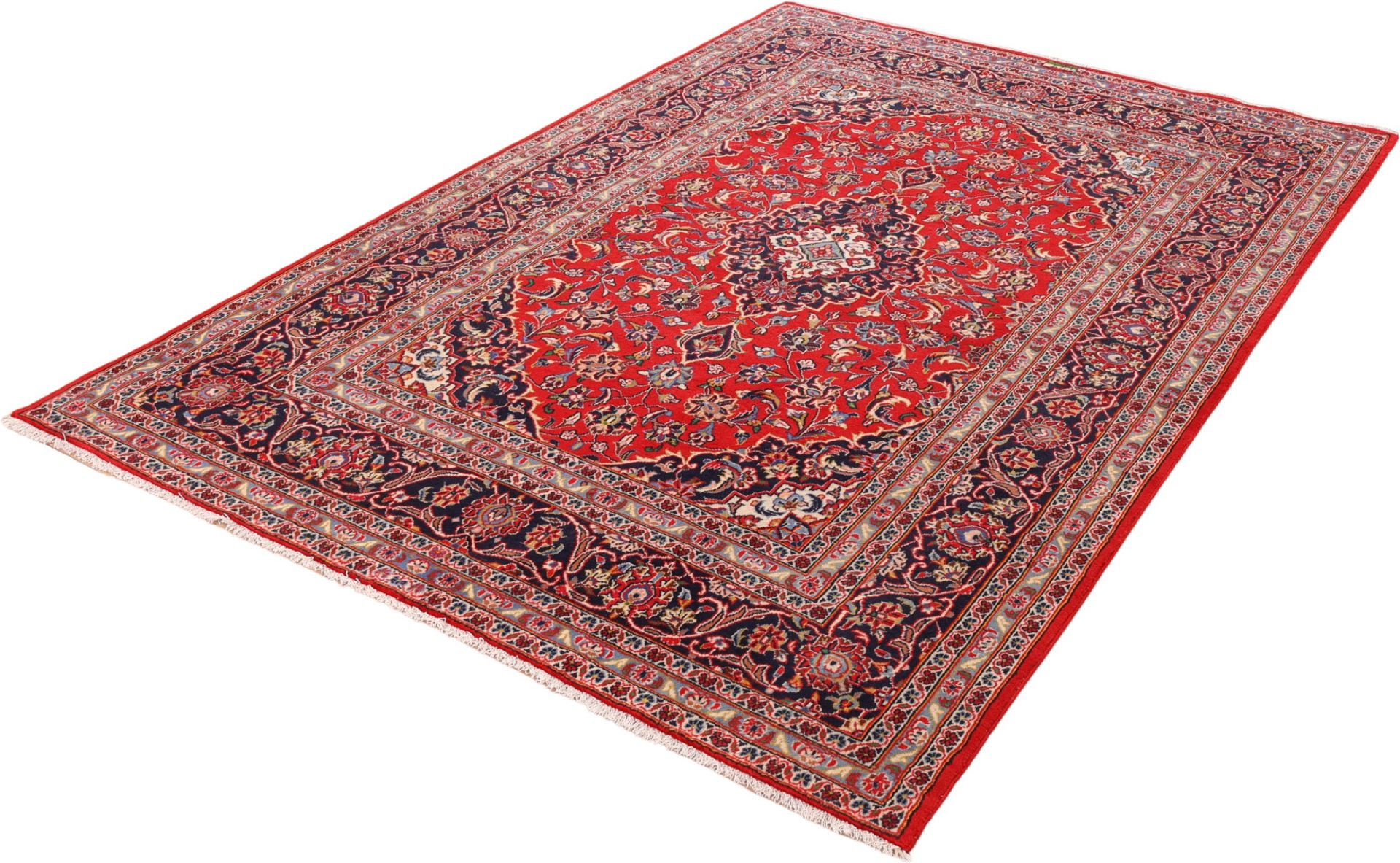 Handgeknüpfter Kashan Perserteppich, 200 × 296 cm, Wolle