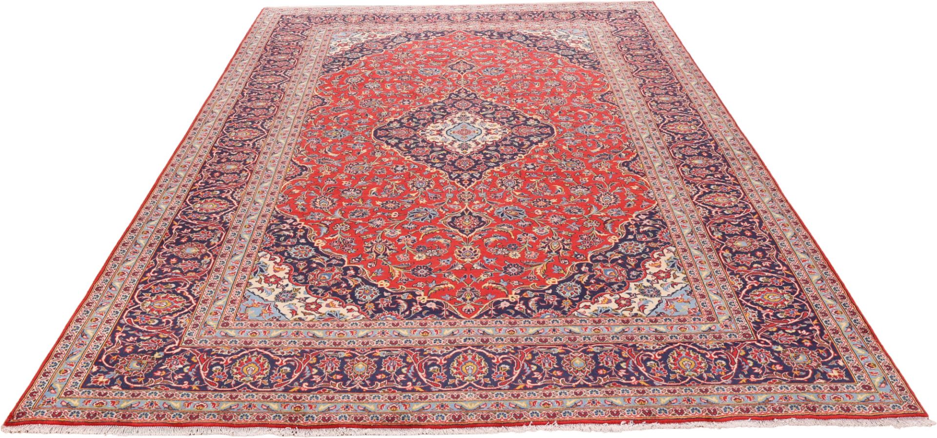 Handgeknüpfter Kashan Perserteppich, 255 × 345 cm, Wolle