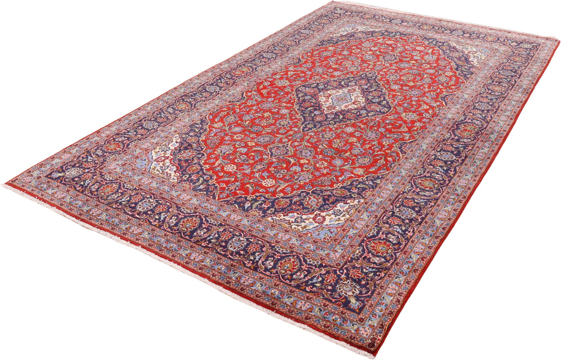 Handgeknüpfter Kashan Perserteppich, 207 × 340 cm, Wolle