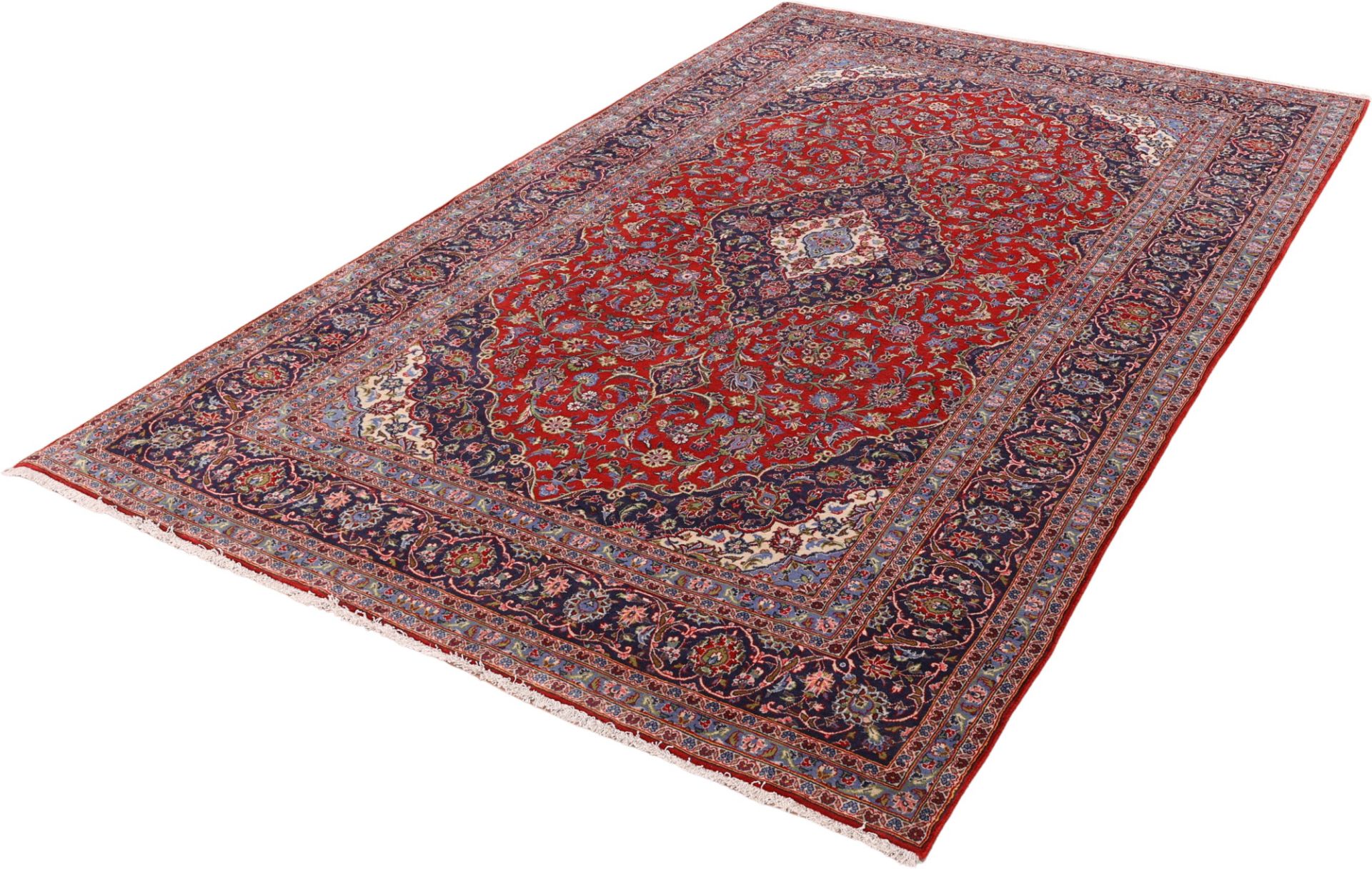 Handgeknüpfter Kashan Perserteppich, 207 × 340 cm, Wolle