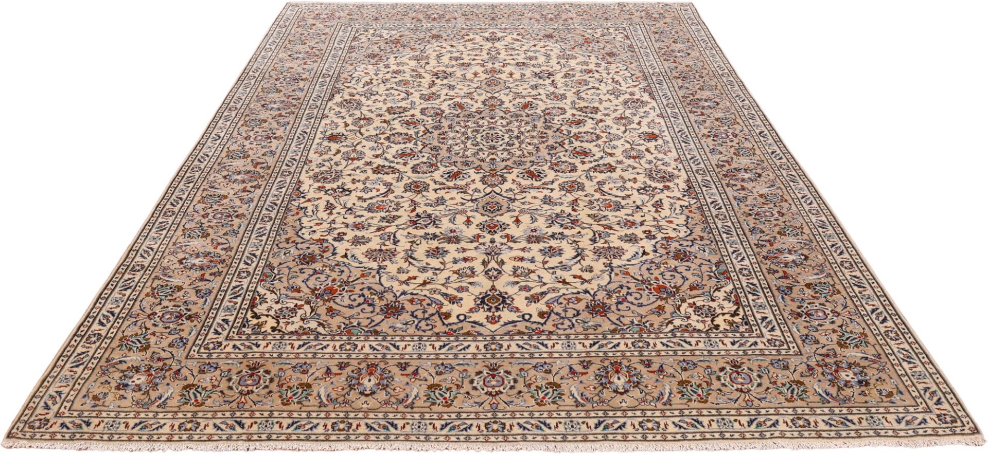 Kashan Perserteppich 240 × 342 cm aus Wolle, handgeknüpft