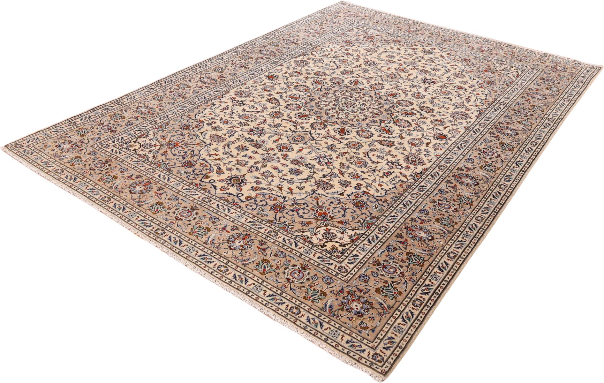 Kashan Perserteppich 240 × 342 cm aus Wolle, handgeknüpft