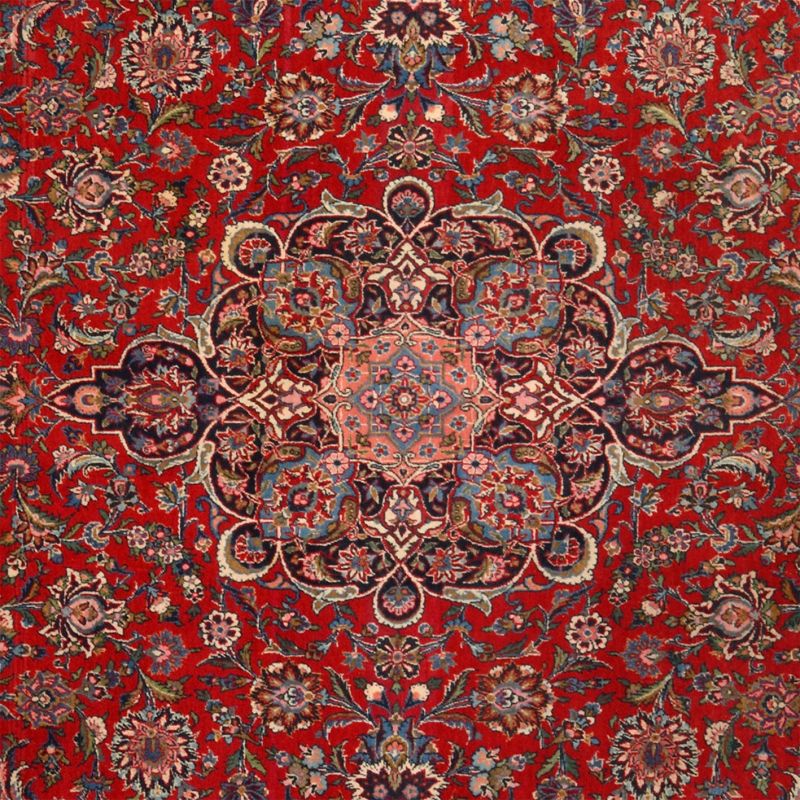 Kashan Perserteppich antik, 266 × 374 cm, Wolle