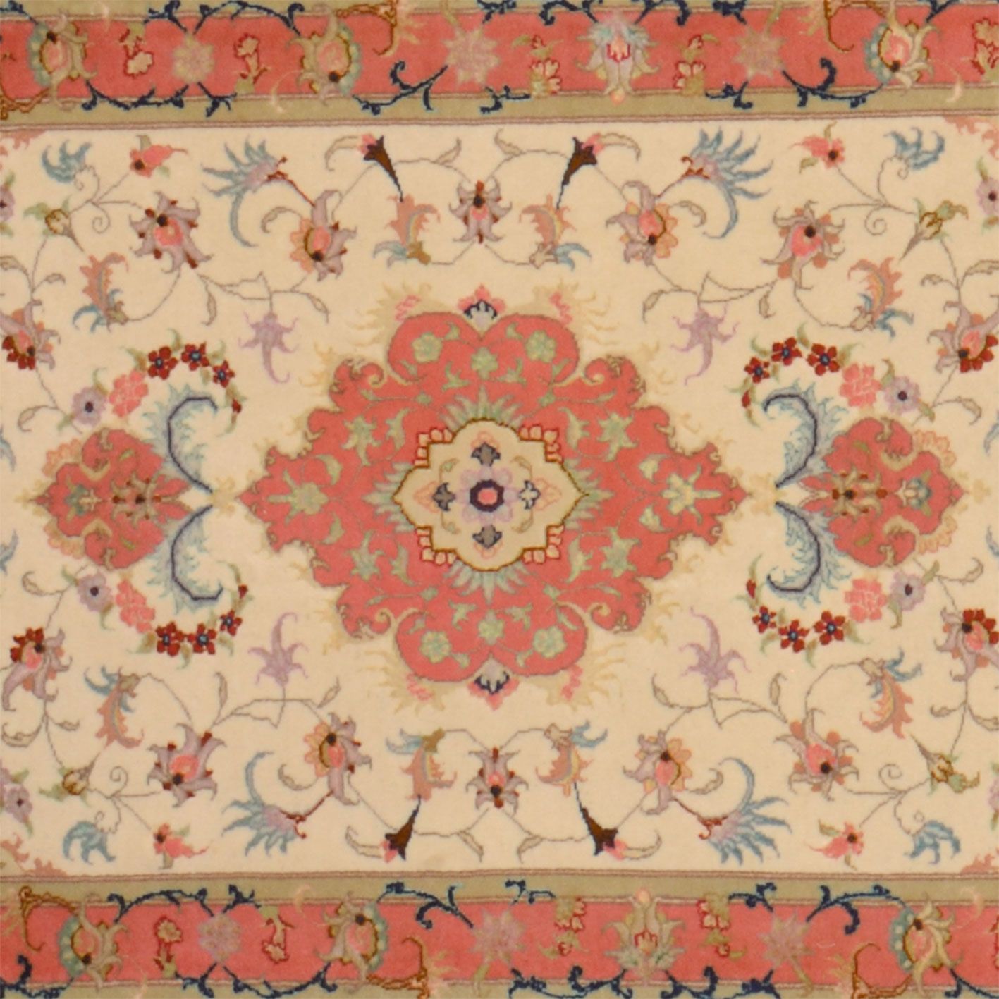 Täbriz Perserteppich 75 × 290 cm aus Wolle & Seide, handgeknüpft
