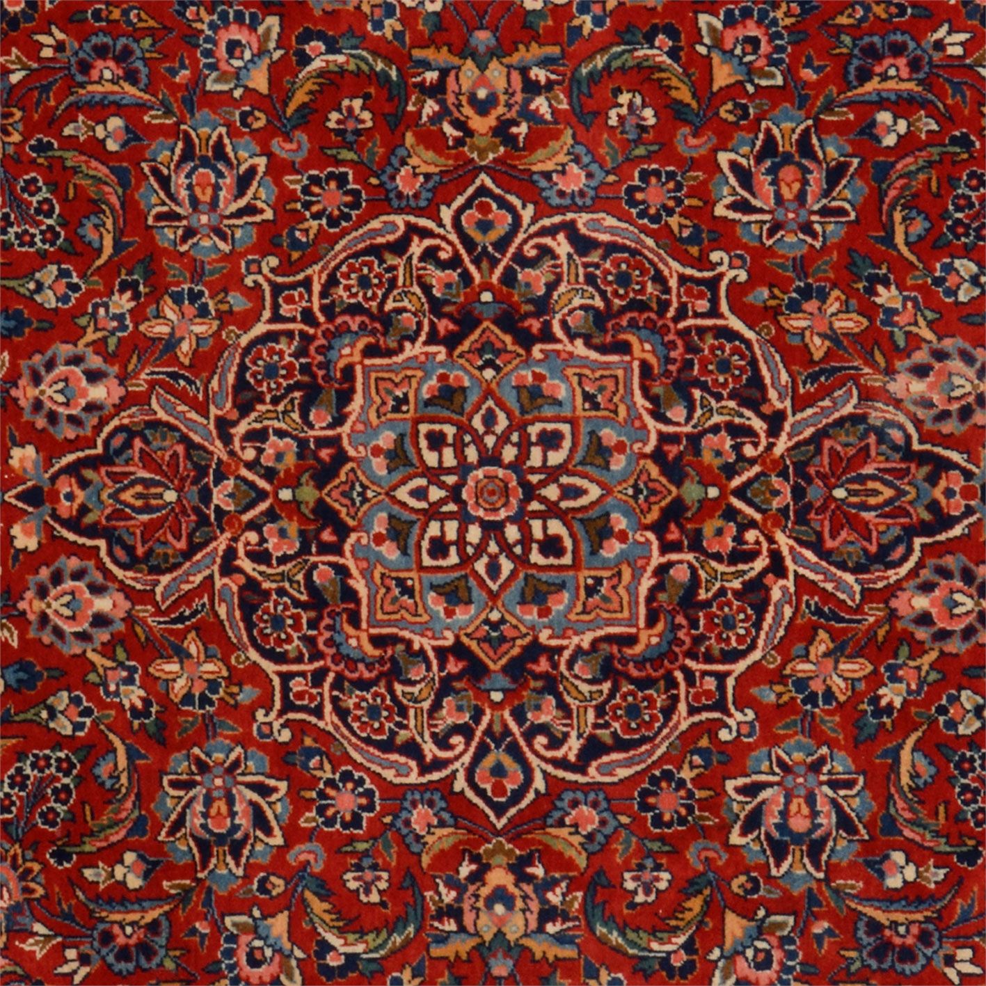 Kashan Perserteppich aus Iran, 143 × 217 cm