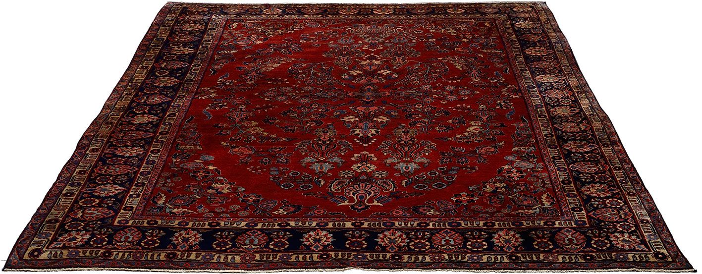 Antiker Sarough Perserteppich, 317 × 430 cm, Wolle