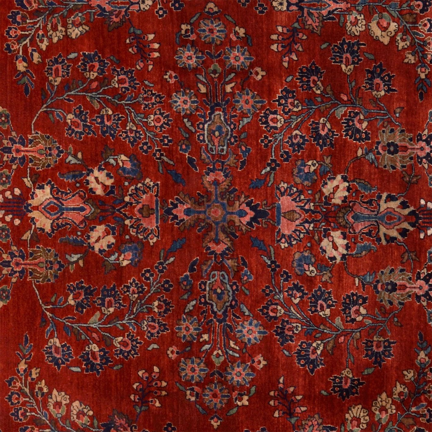Antiker Sarough Perserteppich, 317 × 430 cm, Wolle