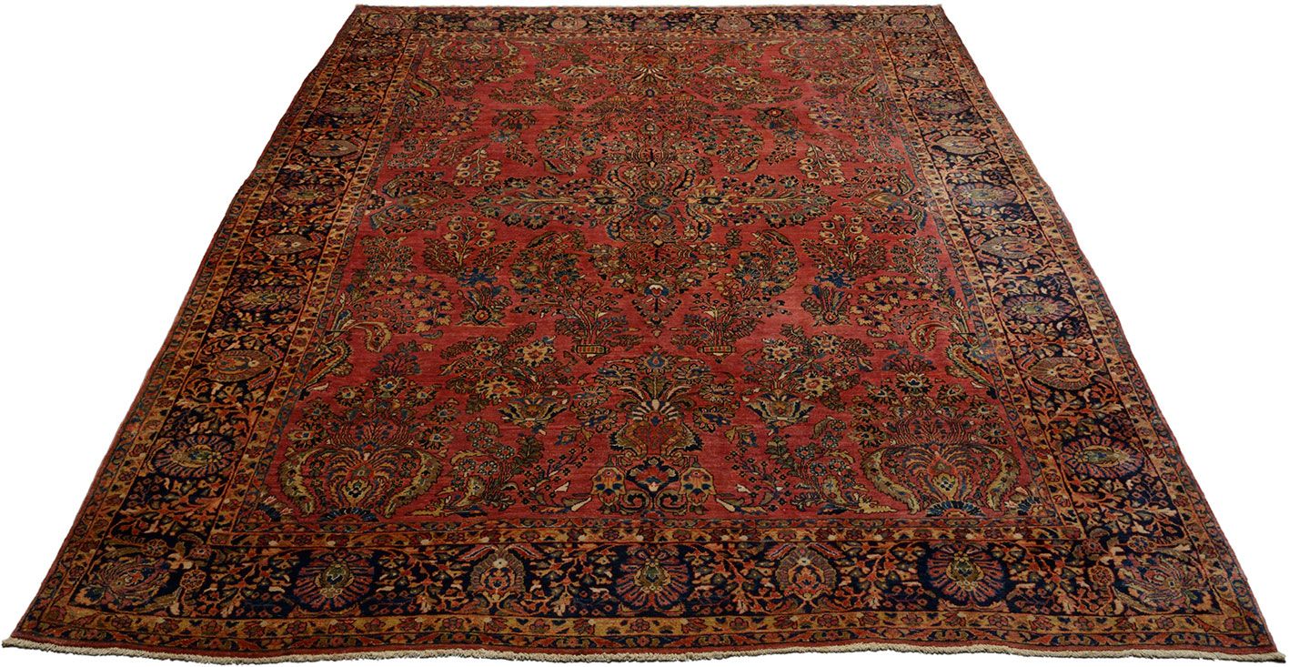 Antiker Sarough Perserteppich, 265 × 345 cm, Wolle
