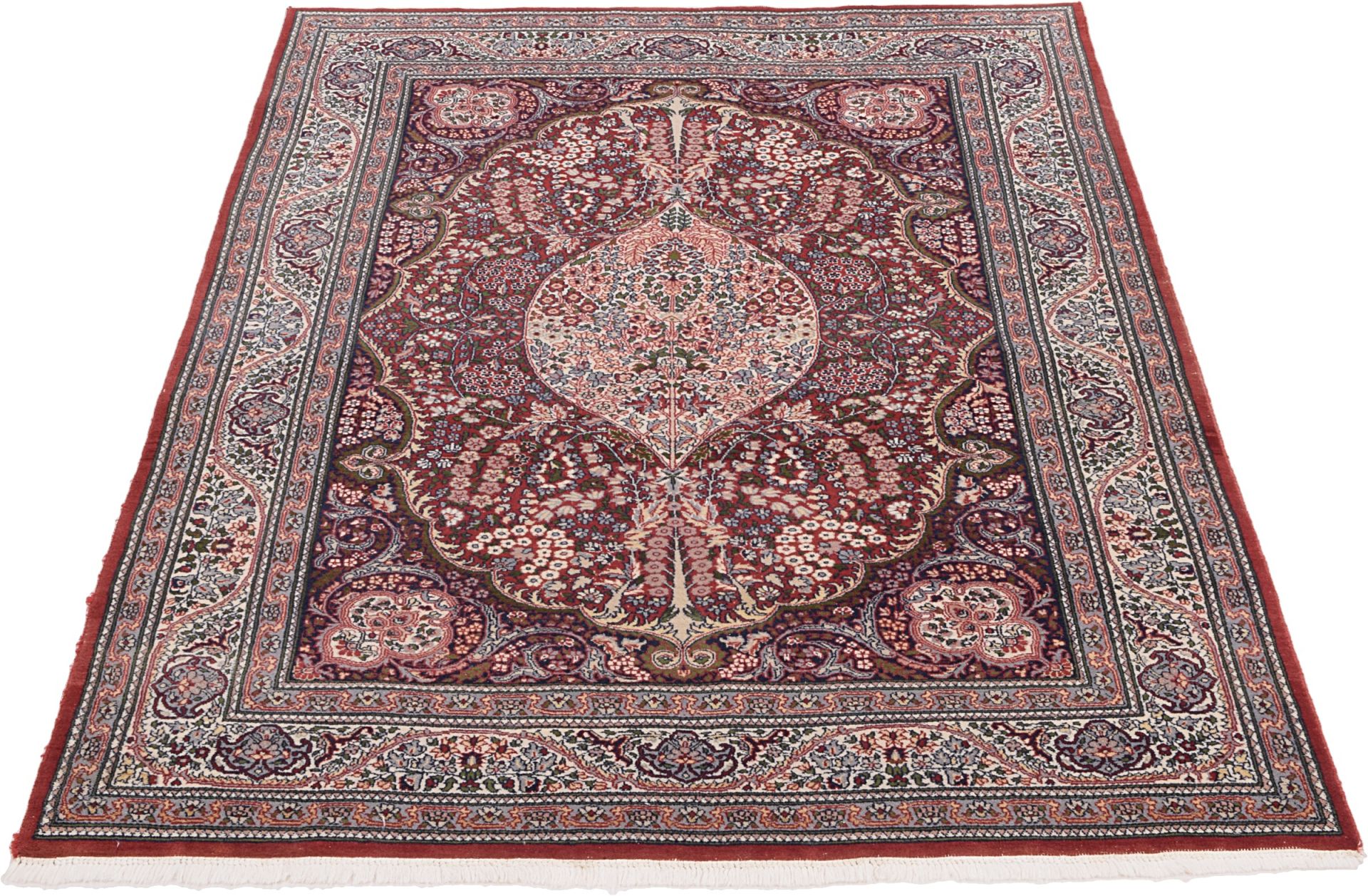 Kashan Perserteppich 140 × 212 cm aus Wolle, handgeknüpft