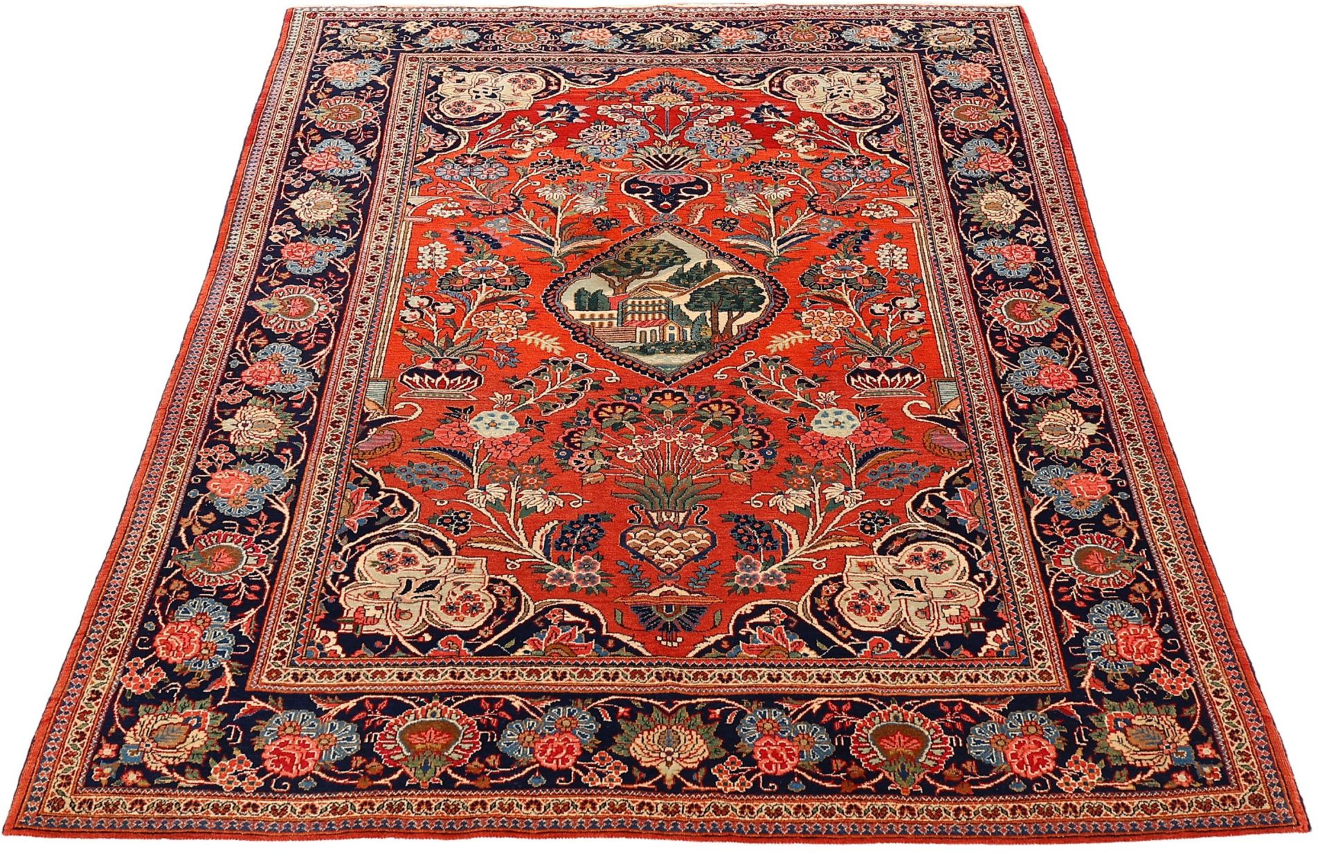 Handgeknüpfter Kashan Perserteppich 134 × 203 cm