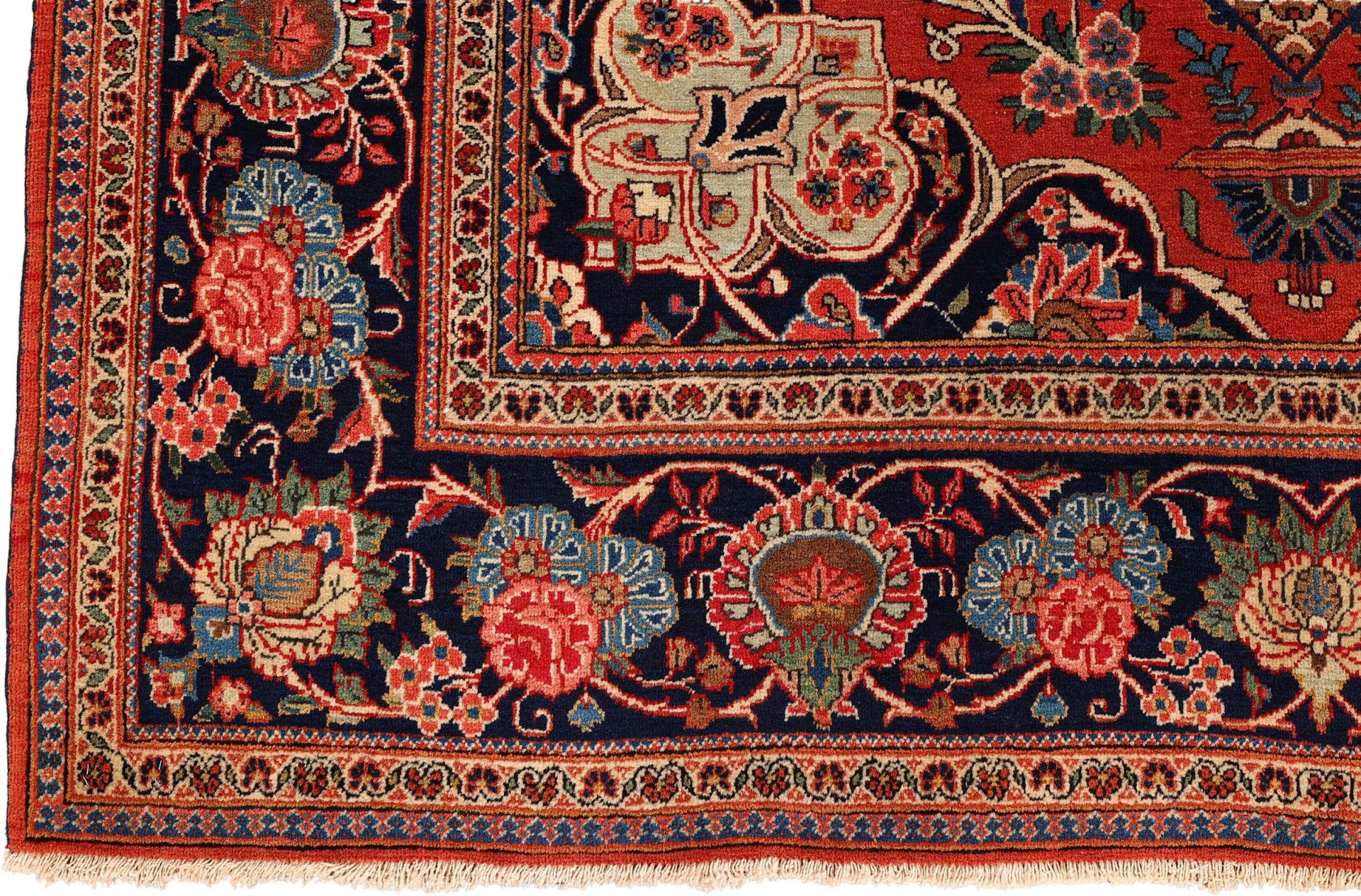 Handgeknüpfter Kashan Perserteppich 134 × 203 cm