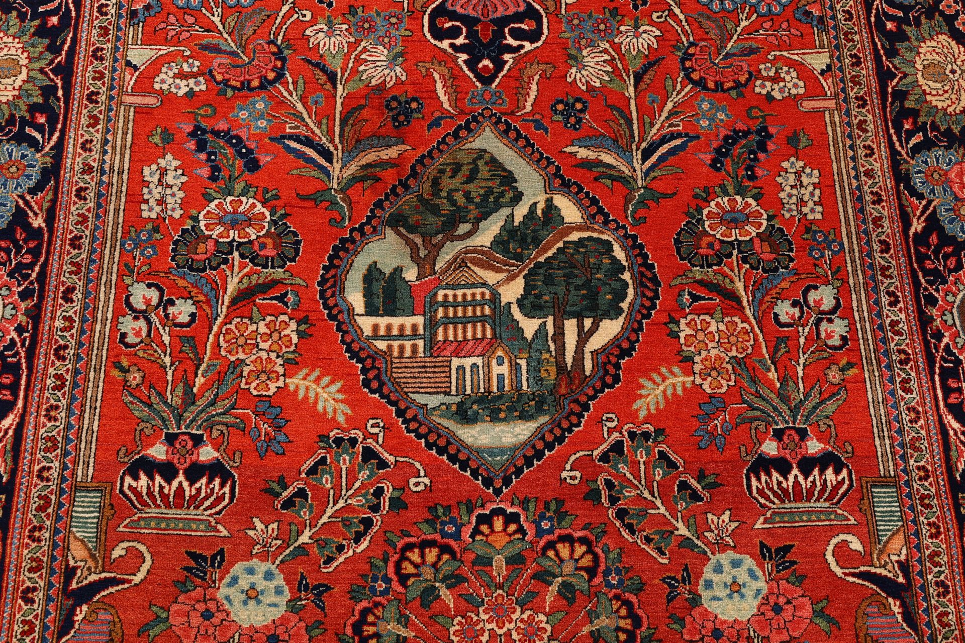 Handgeknüpfter Kashan Perserteppich 134 × 203 cm