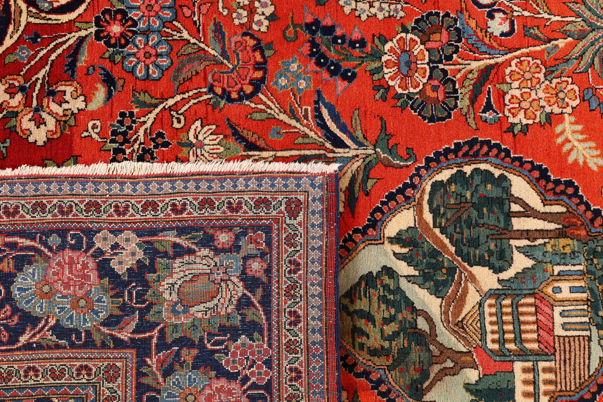 Handgeknüpfter Kashan Perserteppich 134 × 203 cm