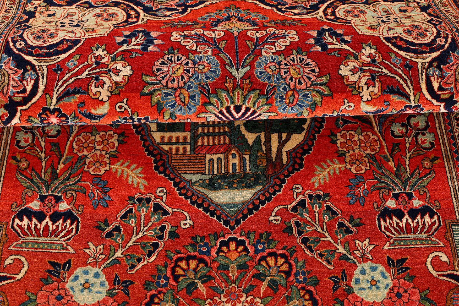 Handgeknüpfter Kashan Perserteppich 134 × 203 cm
