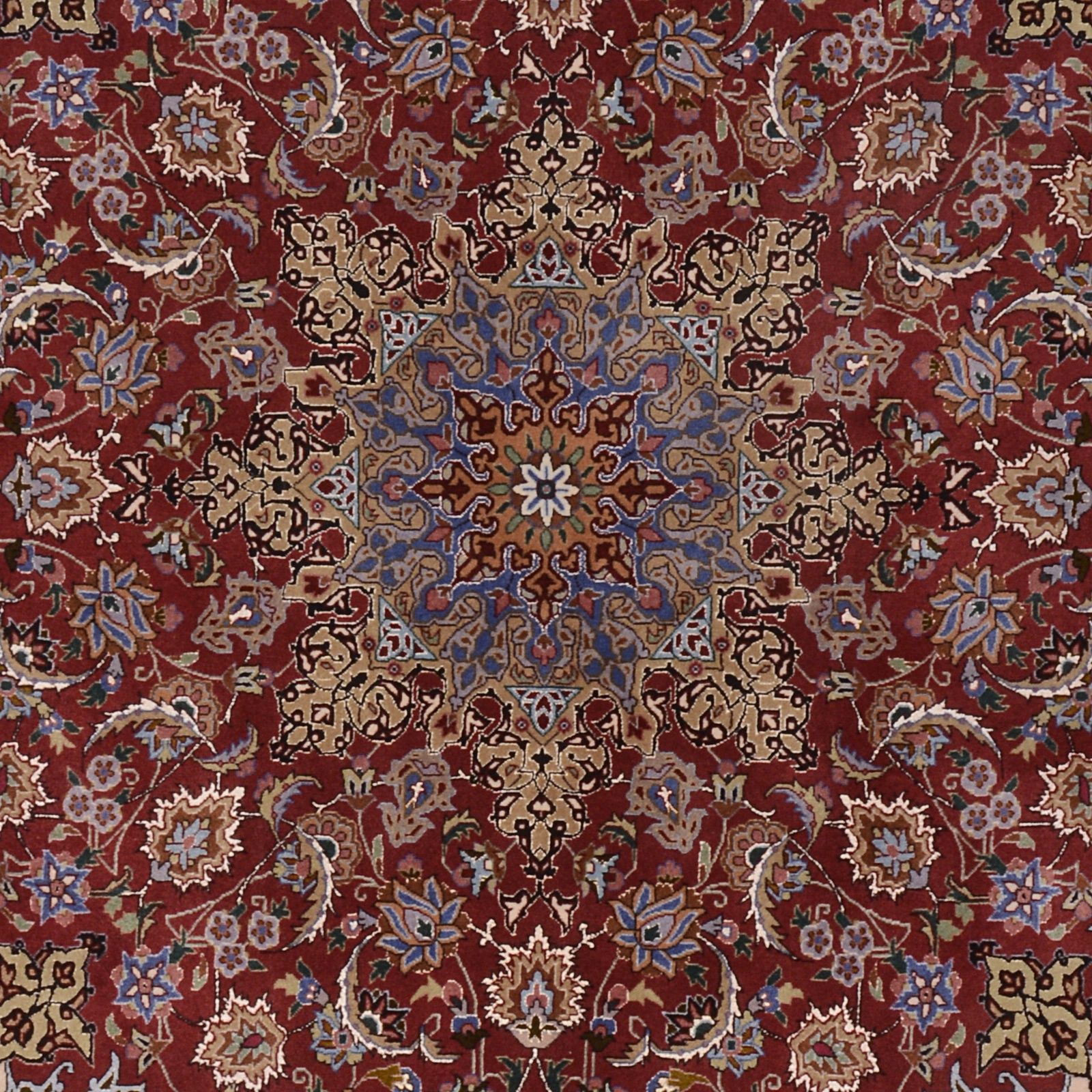 perserteppich-tabriz-200-x-207-cm-schurwolle-seide-handgeknupft-4 Täbriz Perserteppich aus Iran, 200 × 207 cm