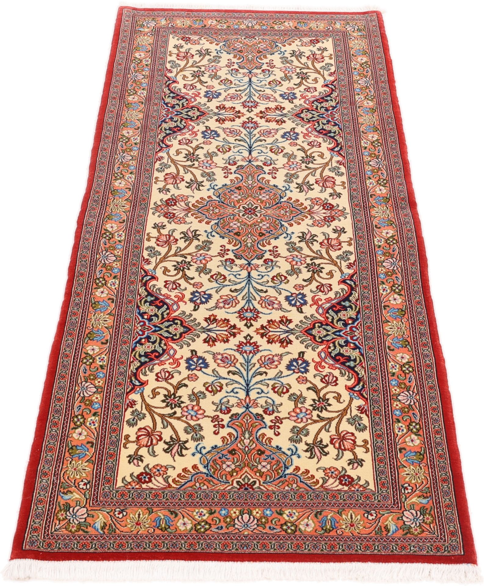 perserteppich-ghom-80-x-204-cm-schurwolle-seide-handgeknupft-1 Ghom Perserteppich aus Iran, 80 × 204 cm