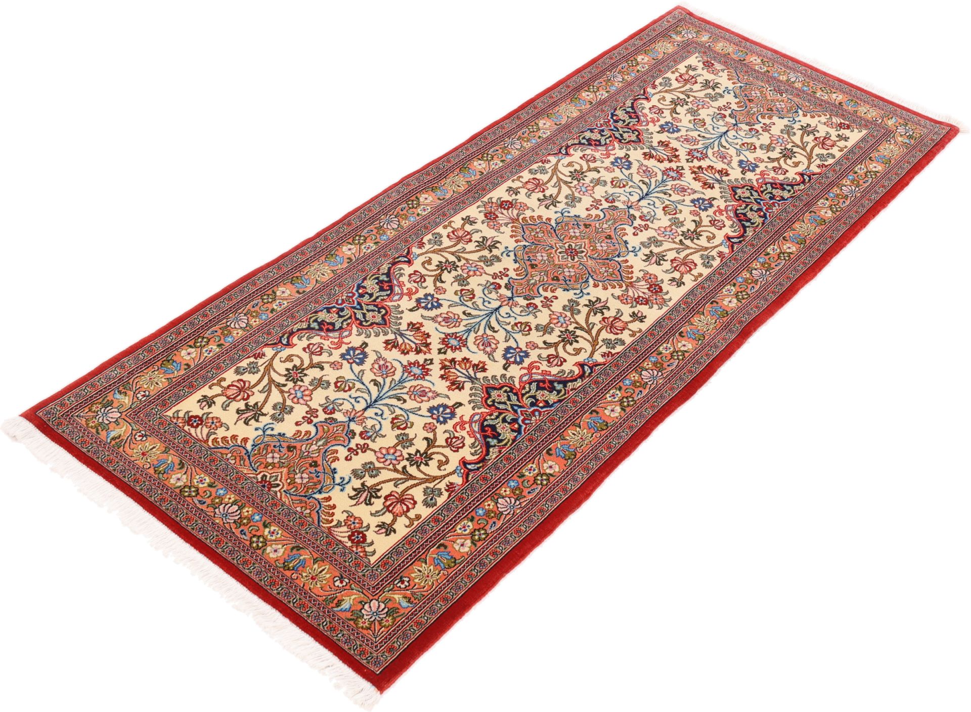 perserteppich-ghom-80-x-204-cm-schurwolle-seide-handgeknupft-3 Ghom Perserteppich aus Iran, 80 × 204 cm