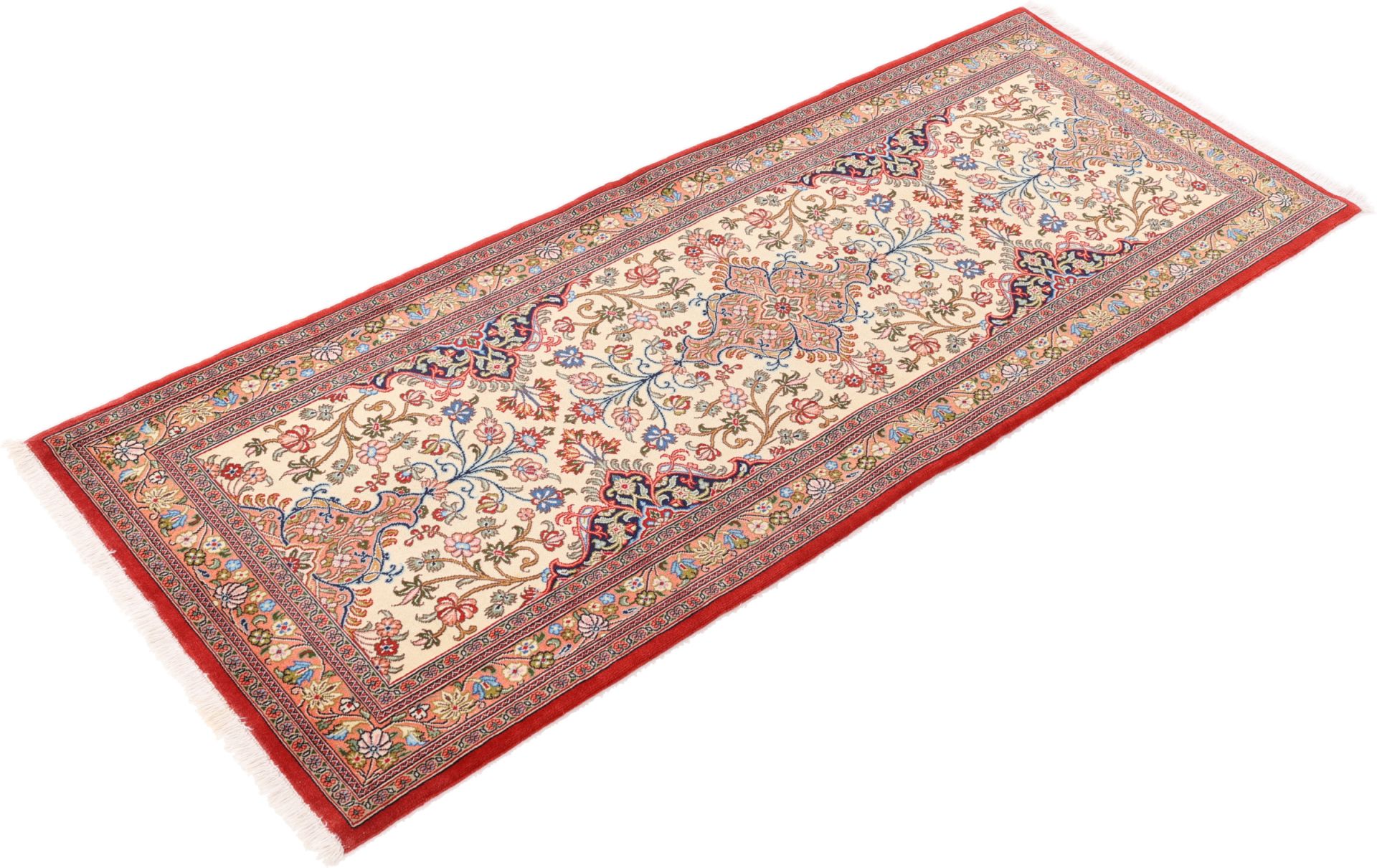 perserteppich-ghom-80-x-204-cm-schurwolle-seide-handgeknupft-4 Ghom Perserteppich aus Iran, 80 × 204 cm