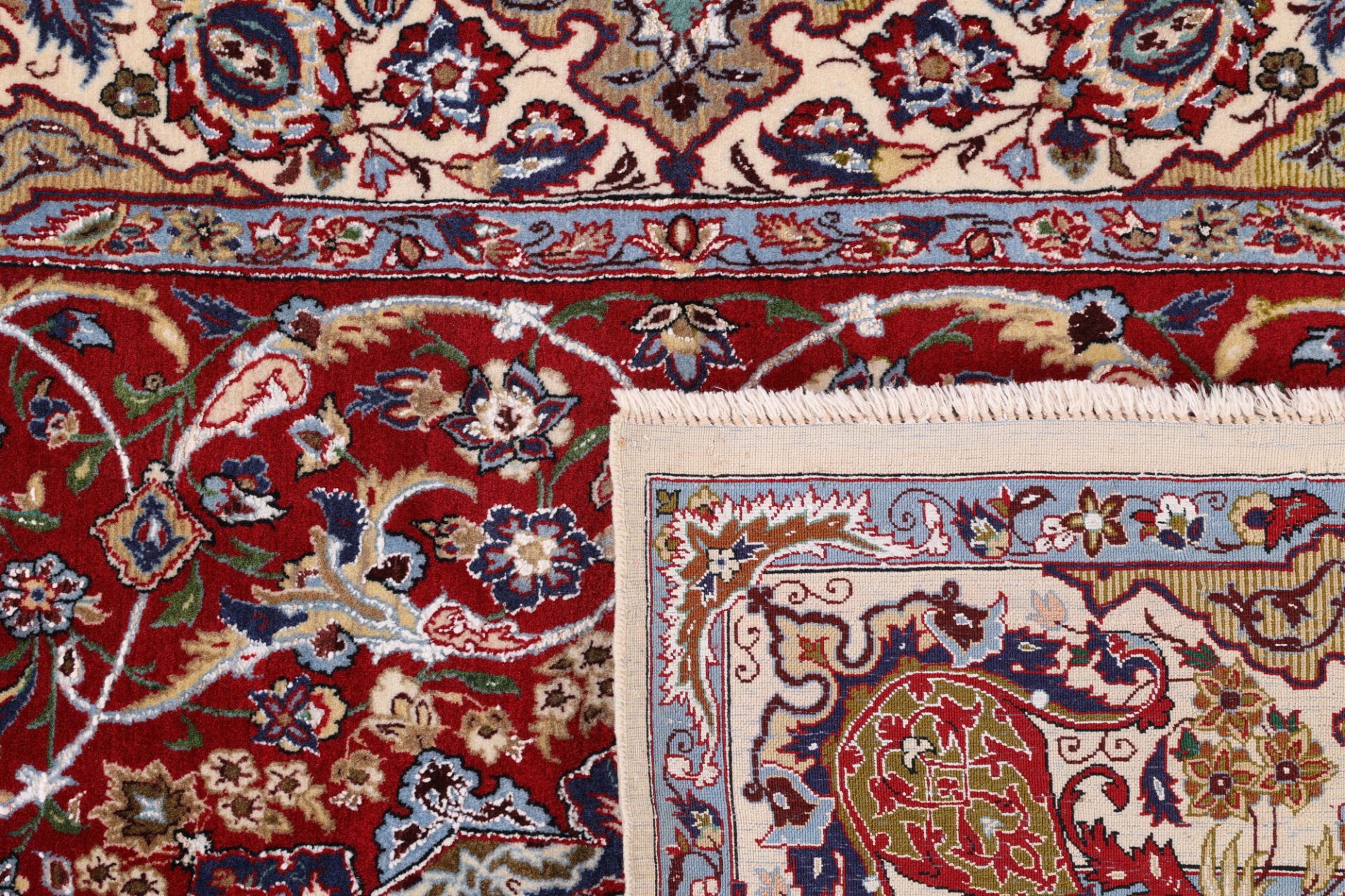 Handgeknüpfter Isfahan Perserteppich, 103 × 160 cm, Seide