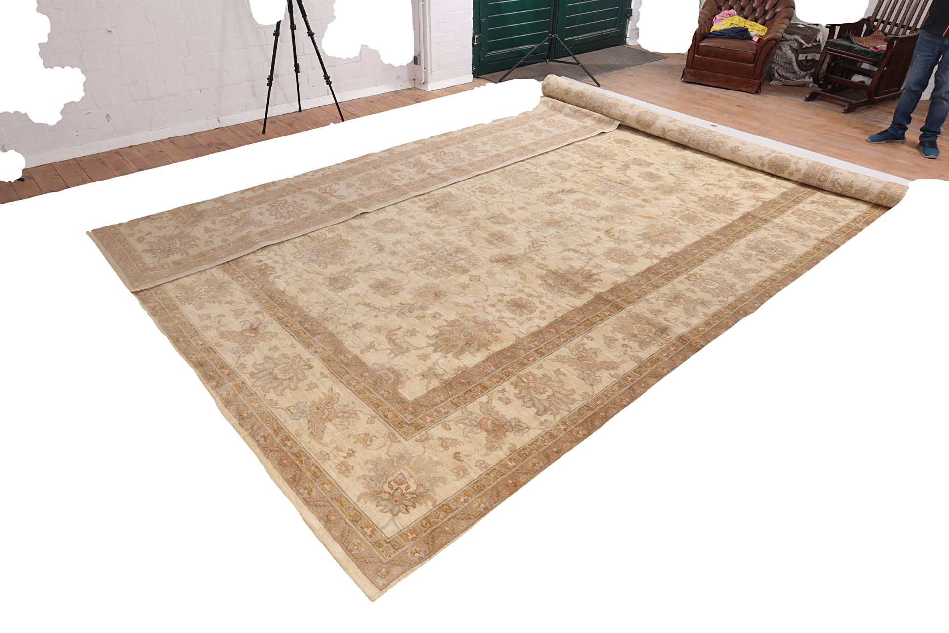 Ziegler Perserteppich 397 × 585 cm aus Wolle, handgeknüpft