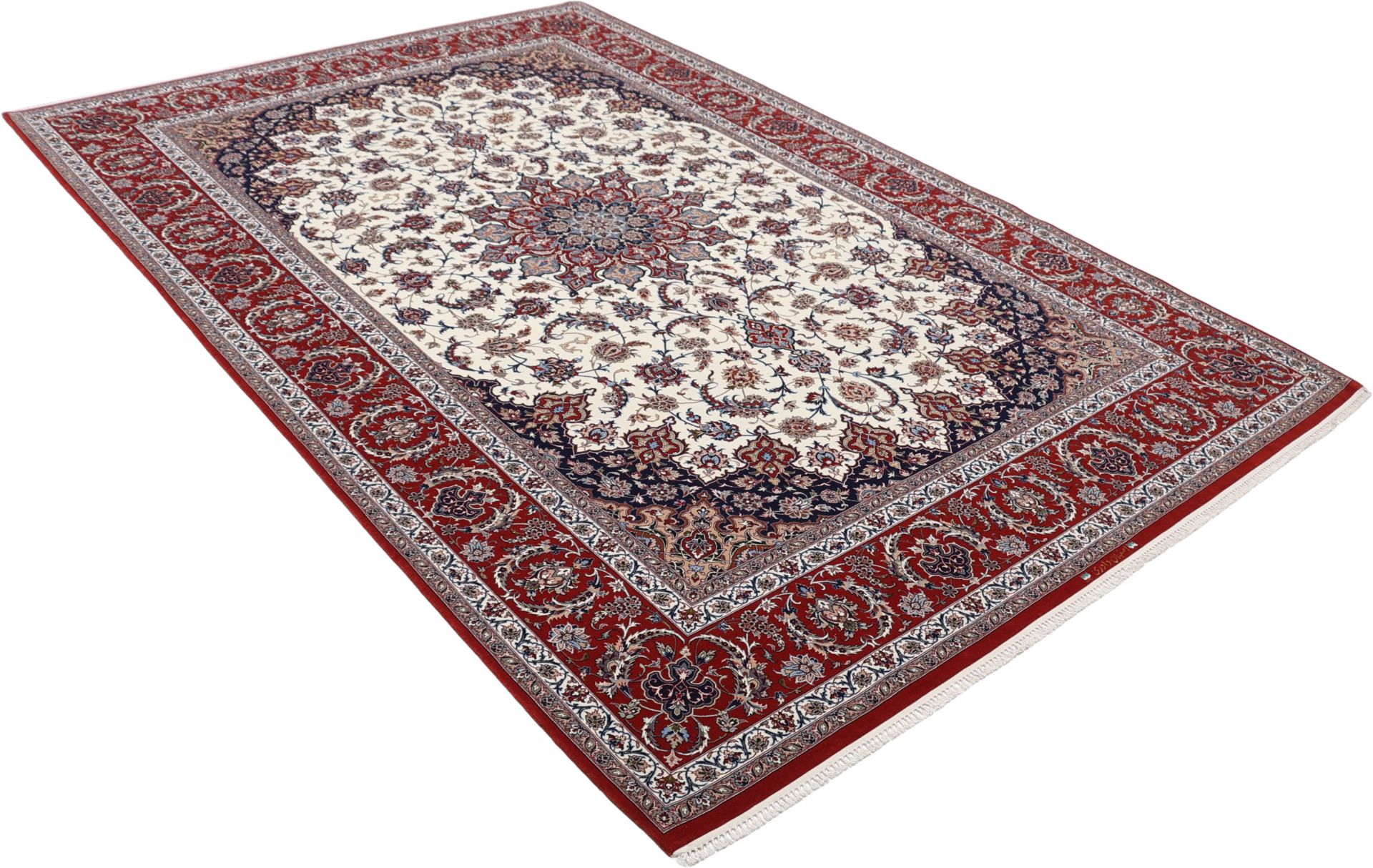 Isfahan Perserteppich aus Iran, 200 × 305 cm