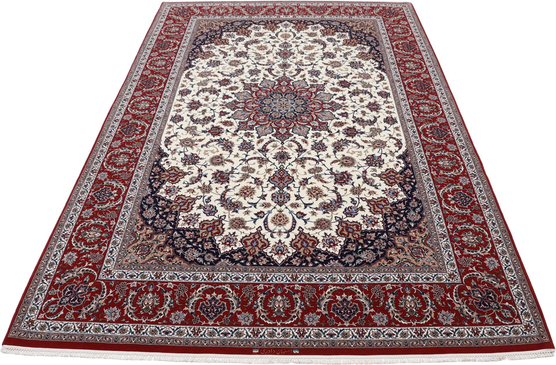 Isfahan Perserteppich aus Iran, 200 × 305 cm