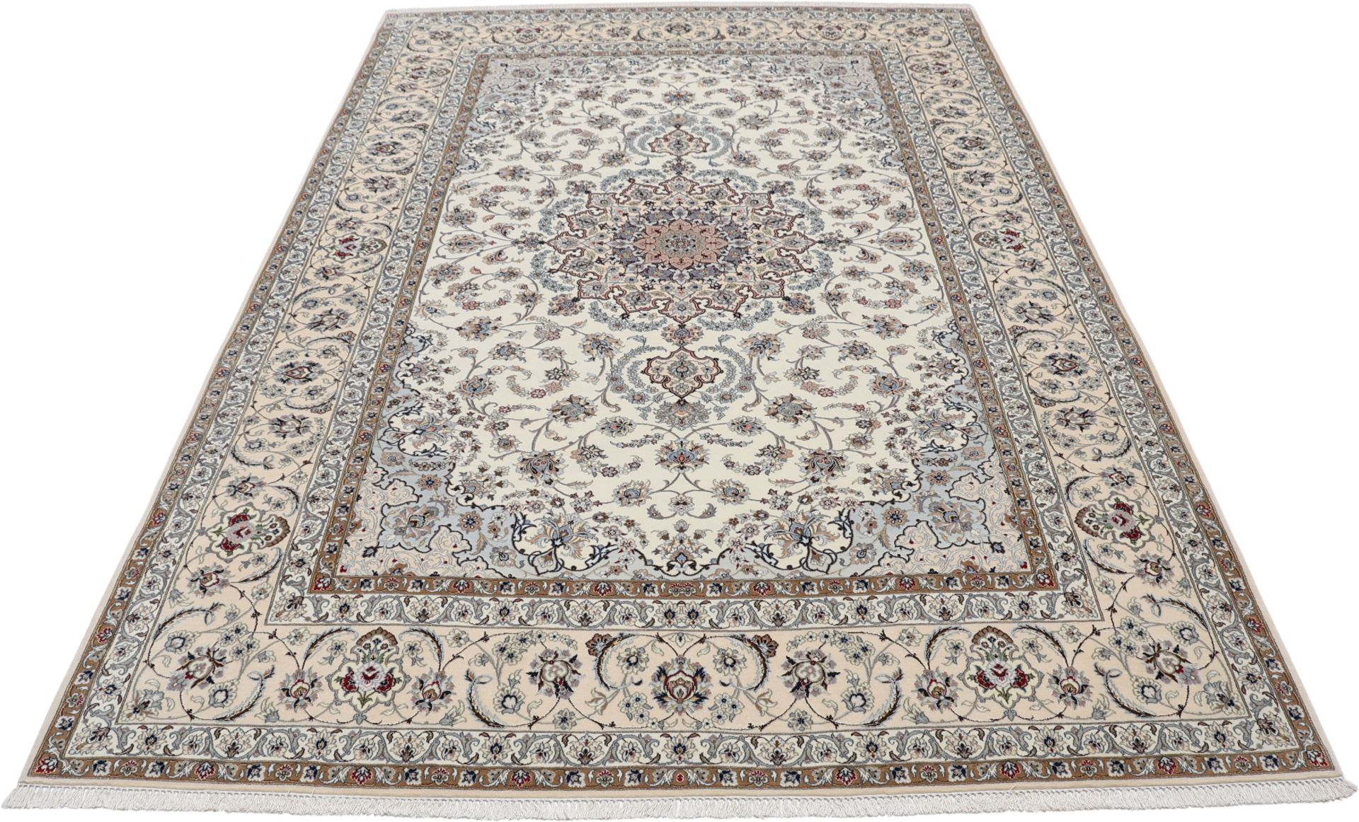 Isfahan Perserteppich aus Iran, 202 × 305 cm