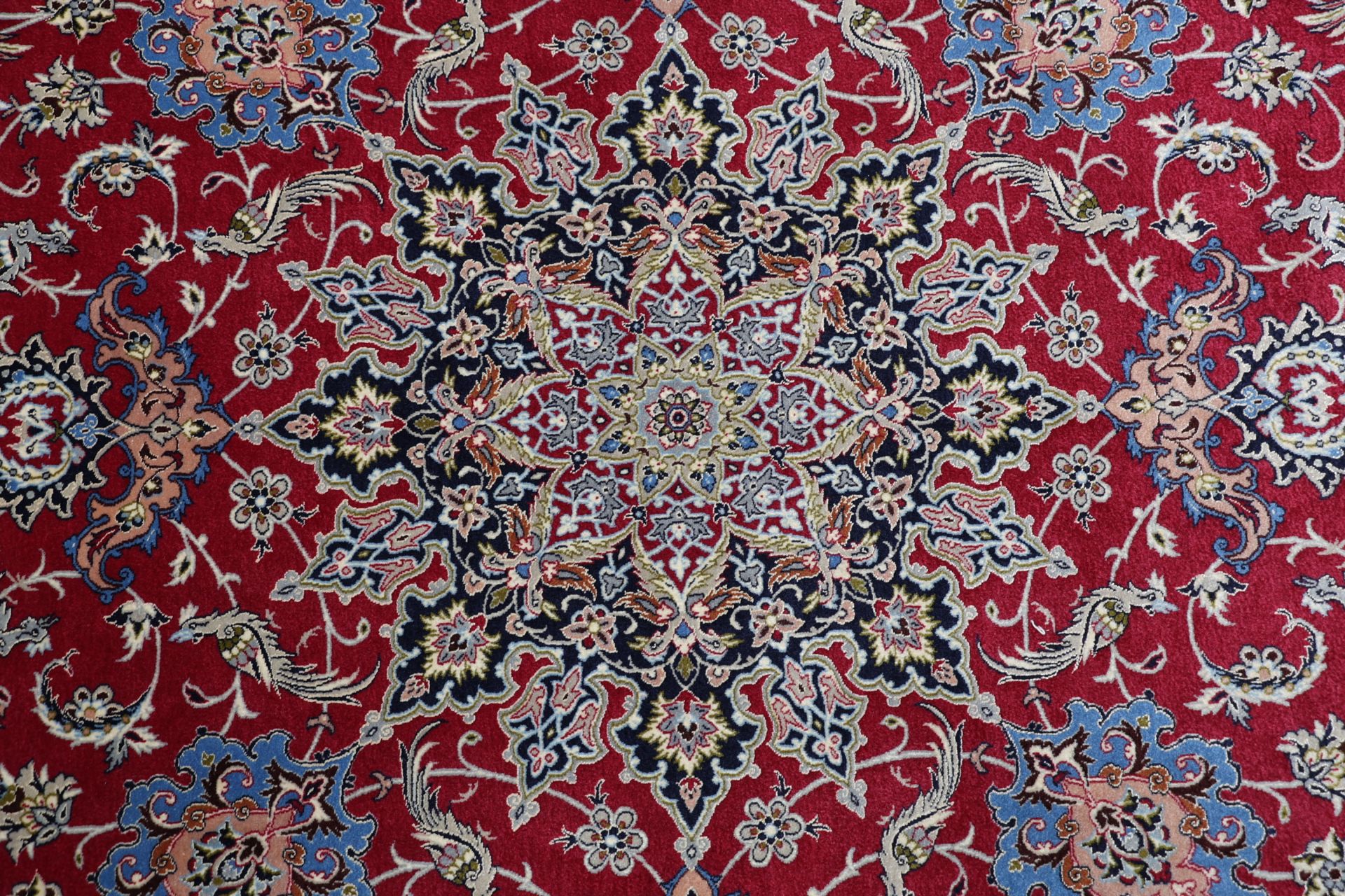Isfahan Perserteppich 210 × 328 cm aus Wolle & Seide, handgeknüpft