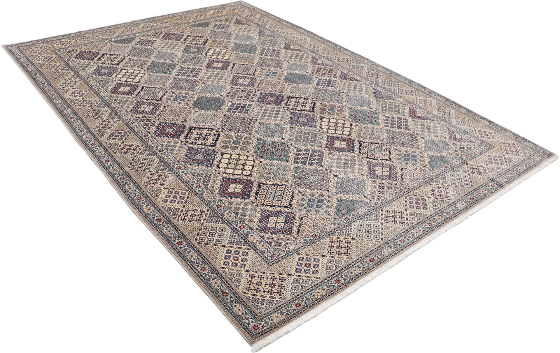Handgeknüpfter Nain Perserteppich, 216 × 308 cm, Wolle & Seide