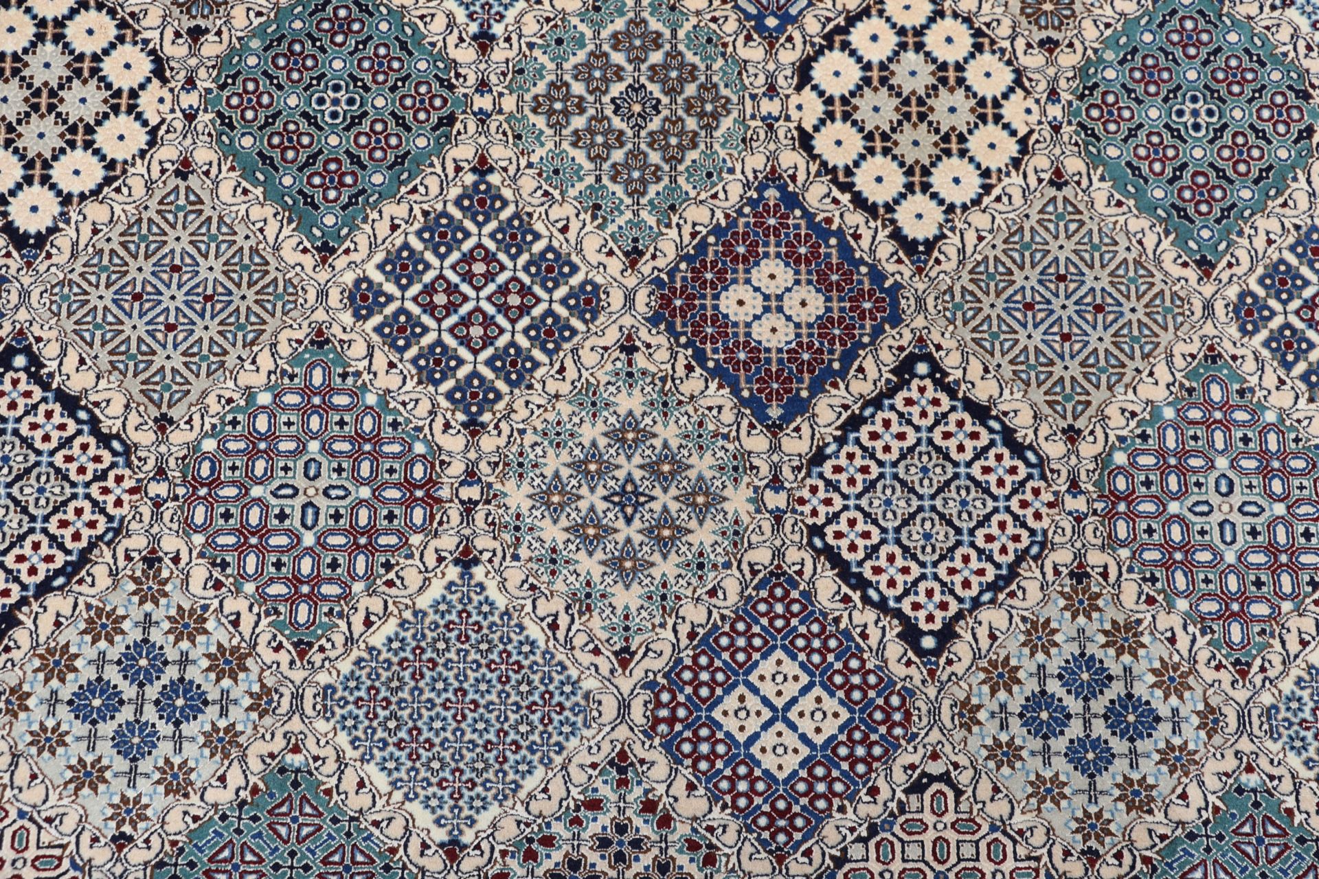 Handgeknüpfter Nain Perserteppich, 216 × 308 cm, Wolle & Seide