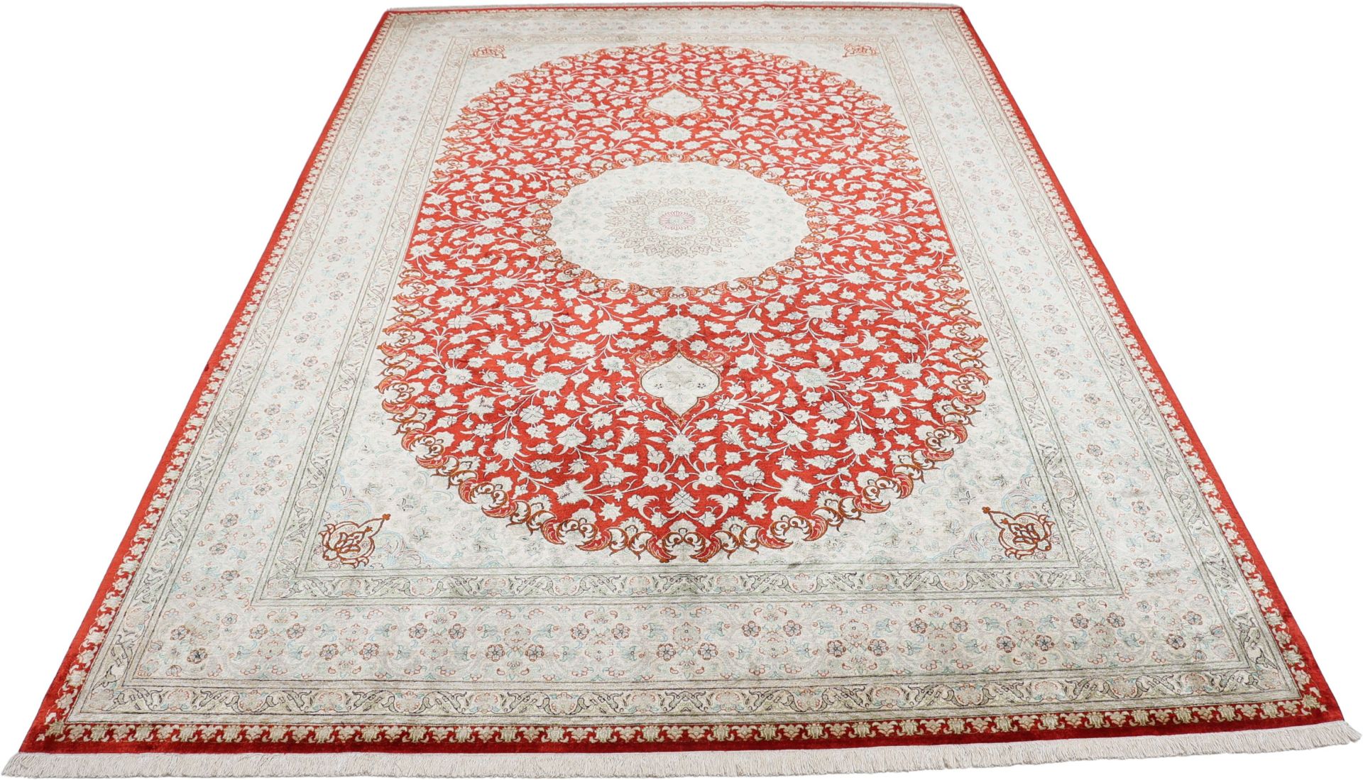 Ghom Perserteppich aus Iran, 196 × 300 cm