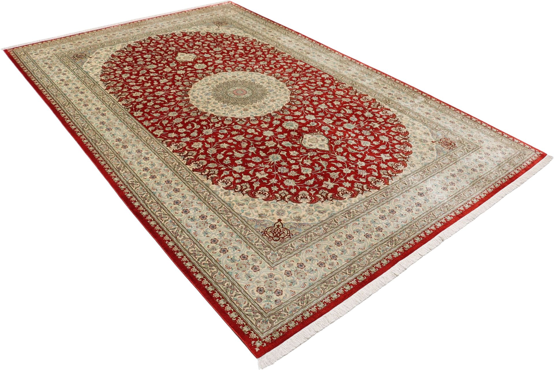 Ghom Perserteppich aus Iran, 196 × 300 cm