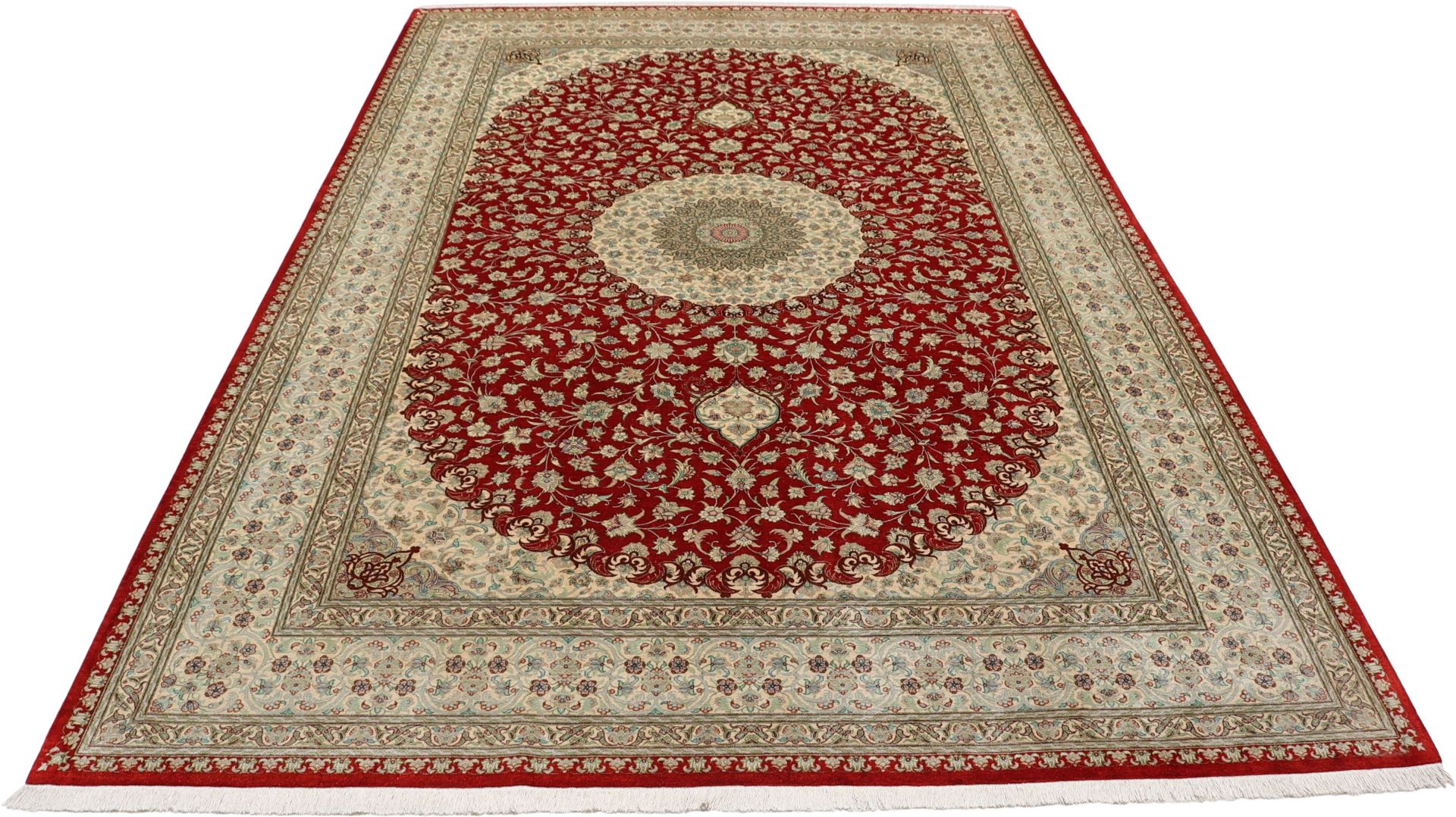 Ghom Perserteppich aus Iran, 196 × 300 cm