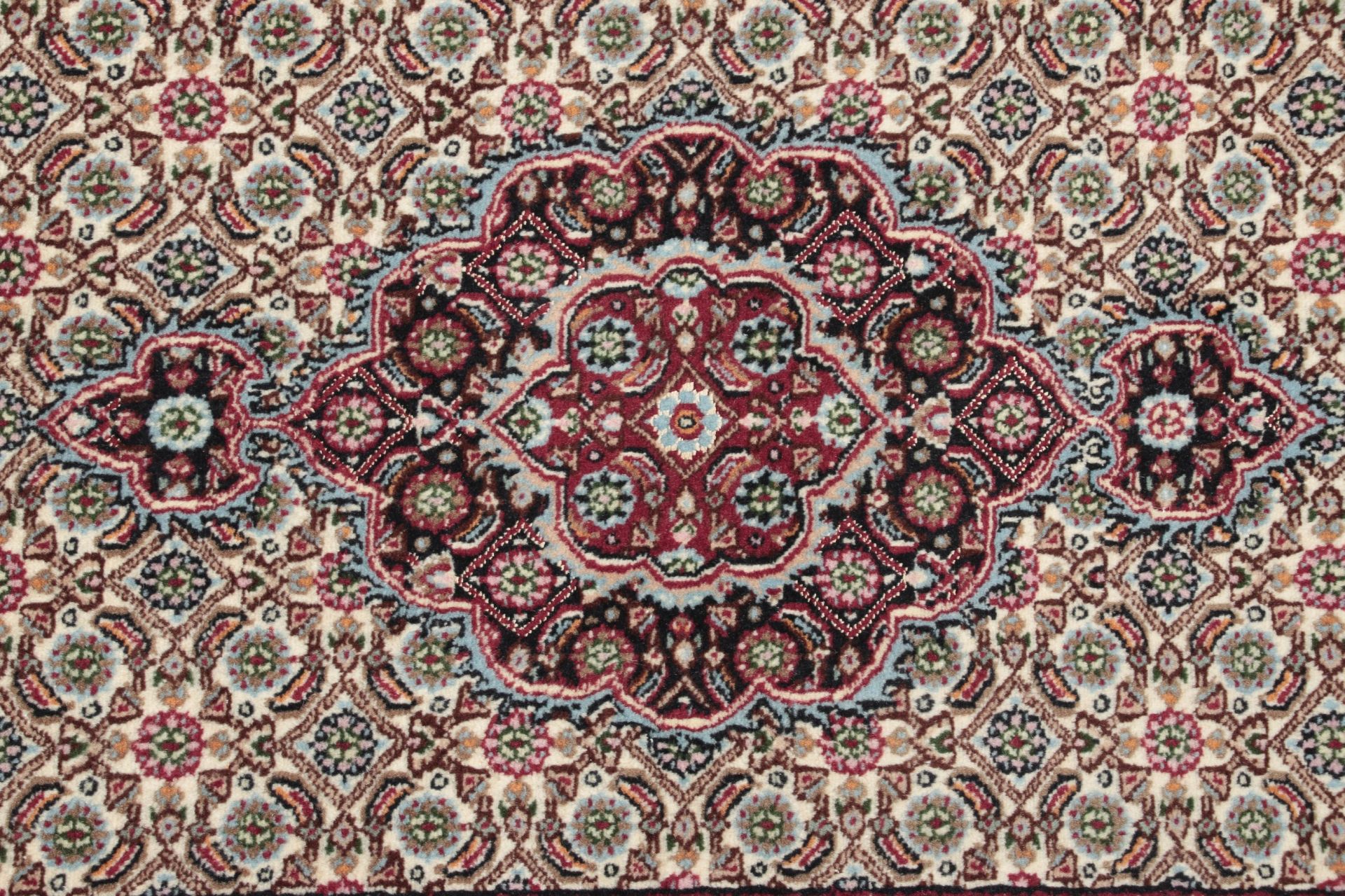 Handgeknüpfter Moud Perserteppich, 80 × 264 cm, Wolle