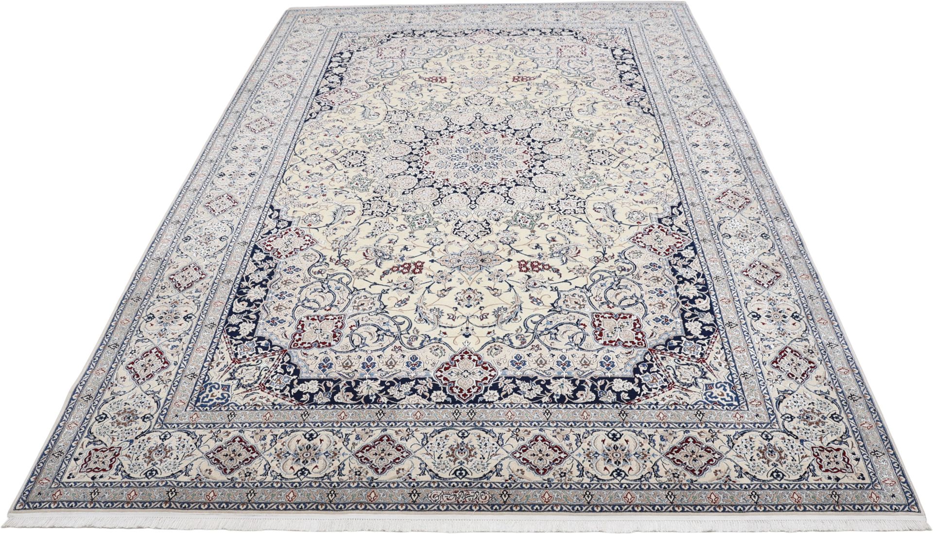 Nain Perserteppich 220 × 320 cm aus Wolle & Seide, handgeknüpft