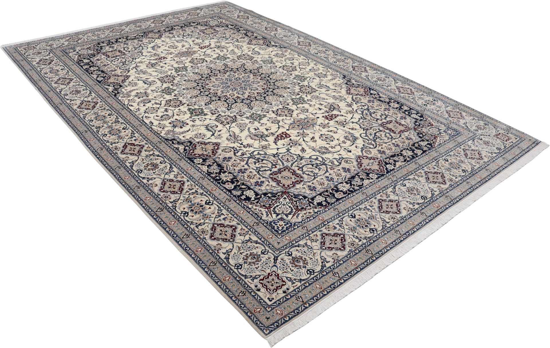Nain Perserteppich 220 × 320 cm aus Wolle & Seide, handgeknüpft