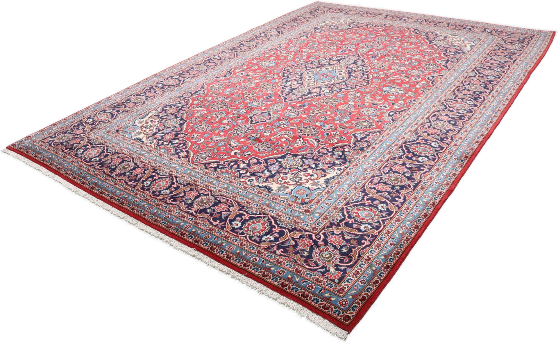 Kashan Perserteppich 250 × 357 cm aus Wolle, handgeknüpft