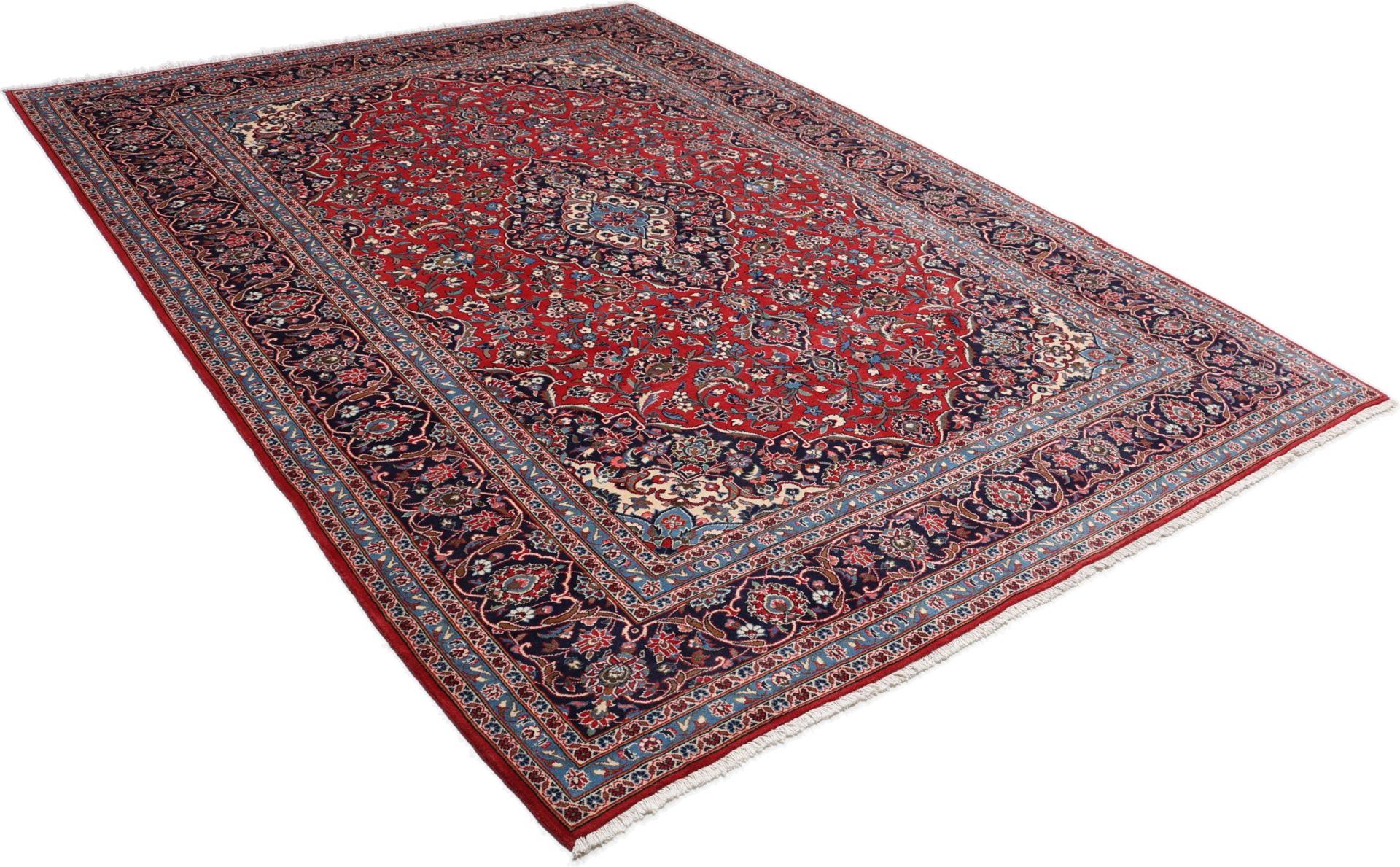 Kashan Perserteppich 250 × 357 cm aus Wolle, handgeknüpft