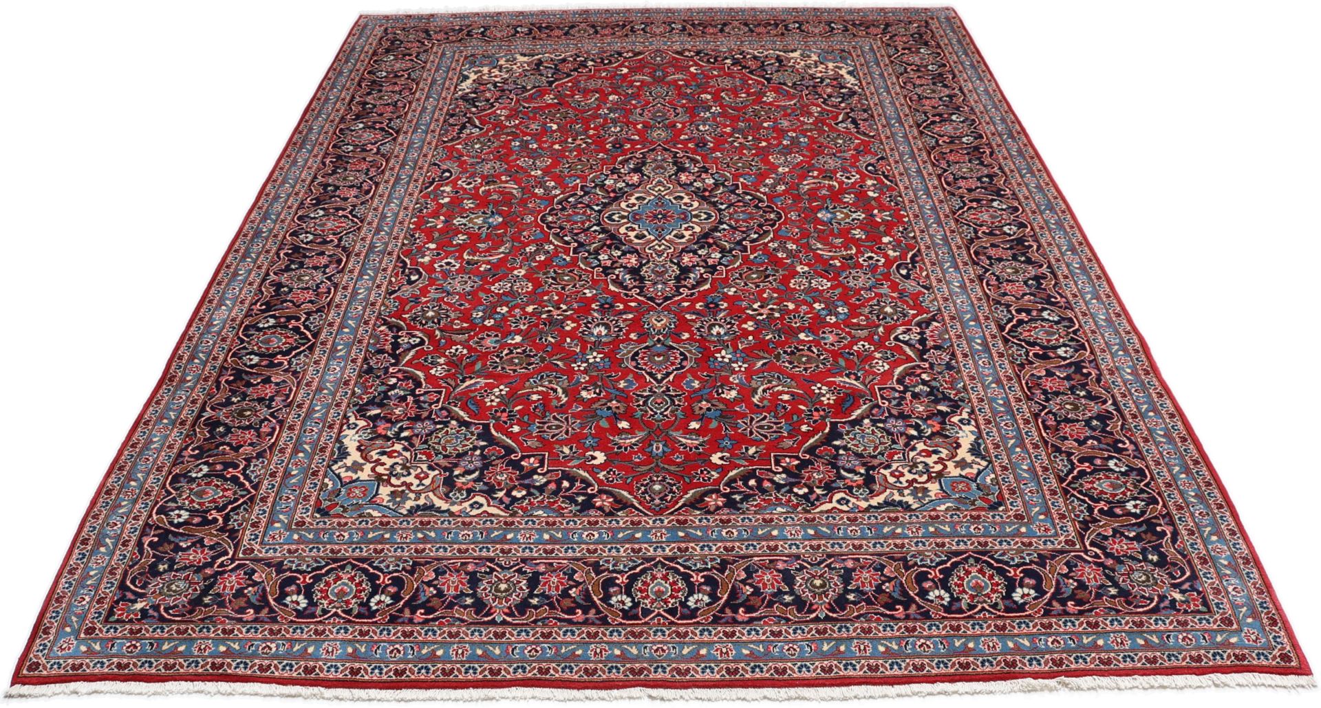 Kashan Perserteppich 250 × 357 cm aus Wolle, handgeknüpft