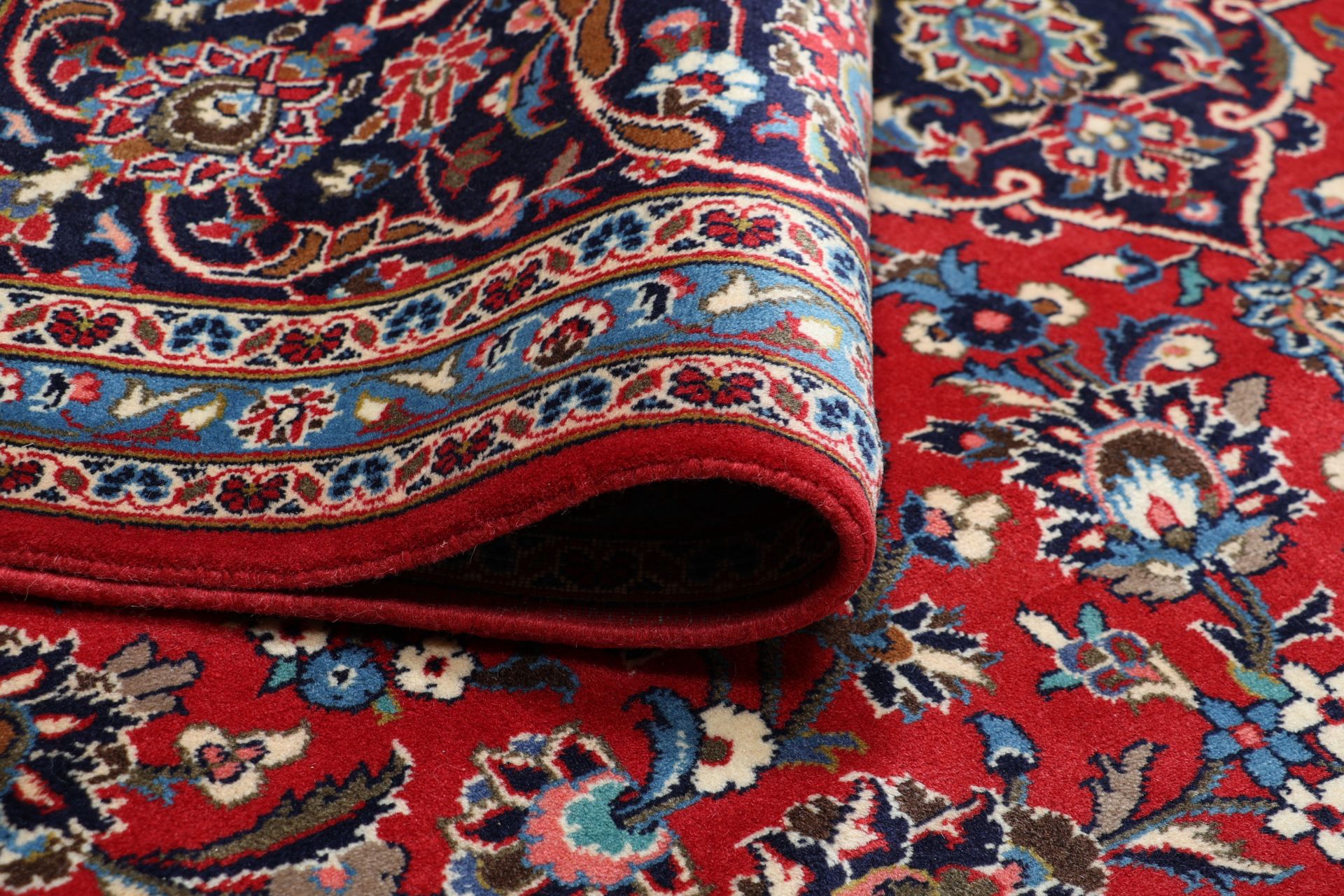 Kashan Perserteppich 250 × 357 cm aus Wolle, handgeknüpft