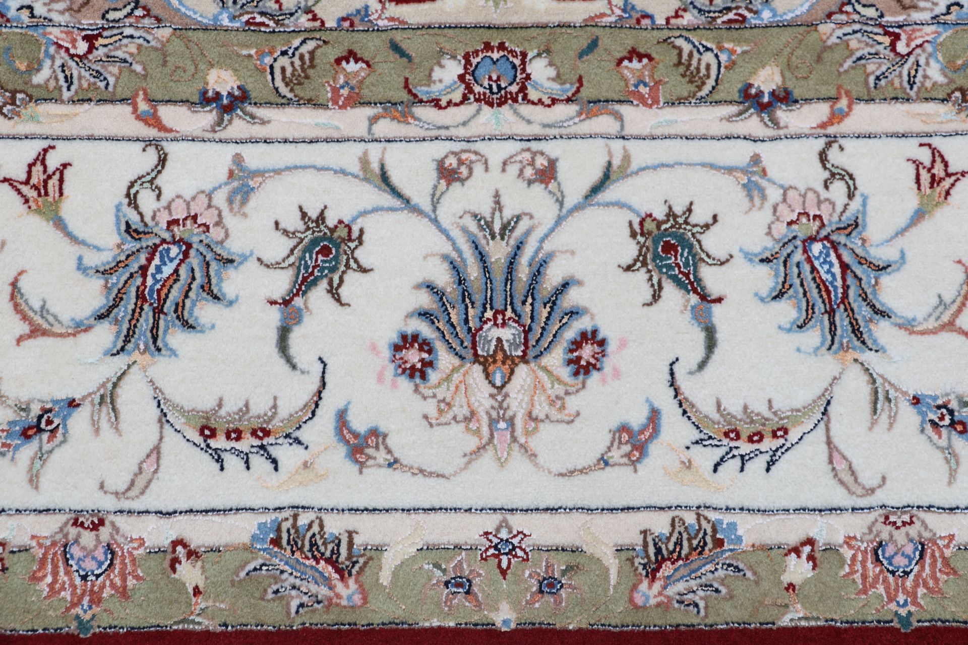 Handgeknüpfter Isfahan Perserteppich, 248 × 347 cm, Wolle