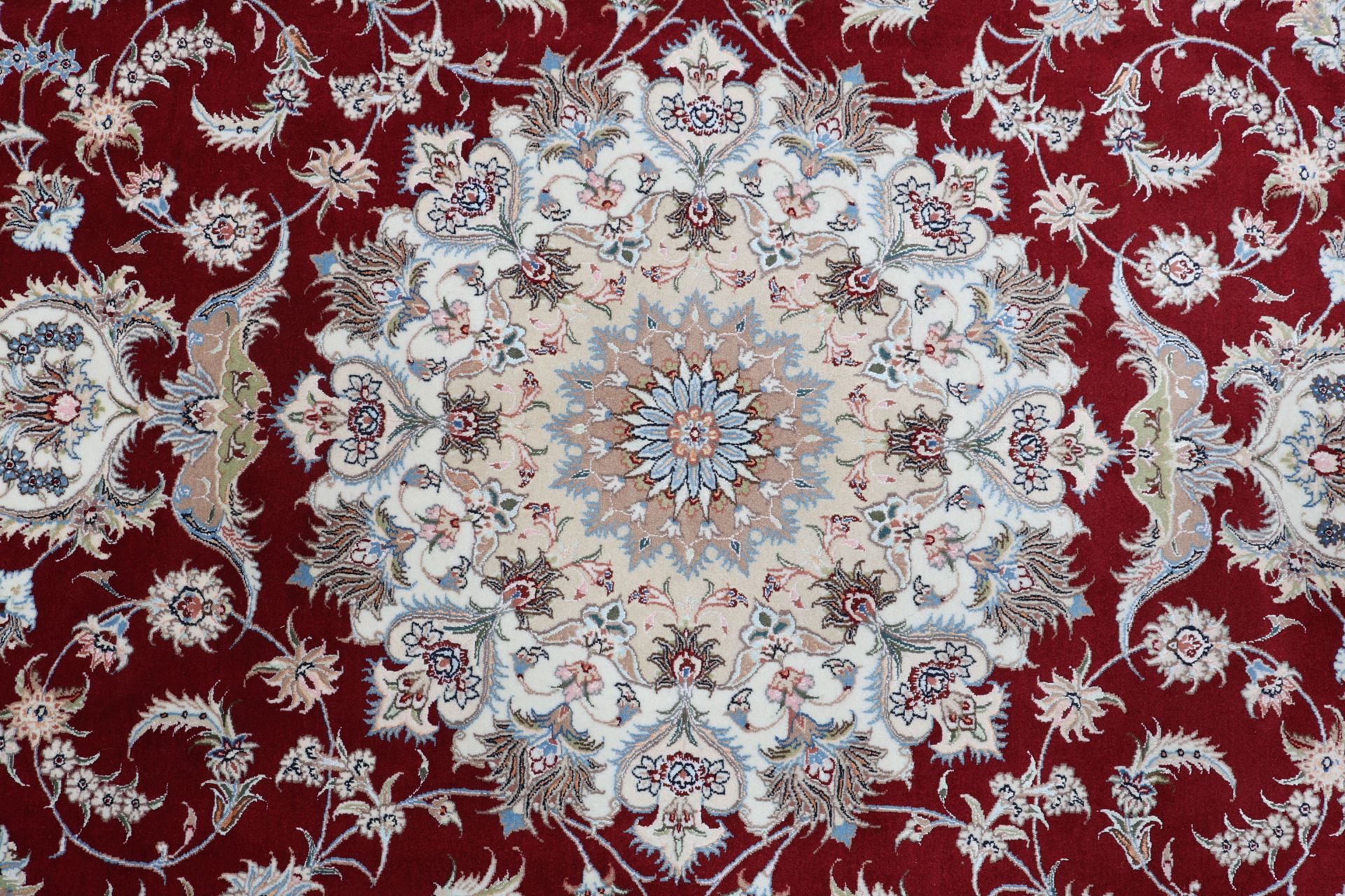 Handgeknüpfter Isfahan Perserteppich, 248 × 347 cm, Wolle