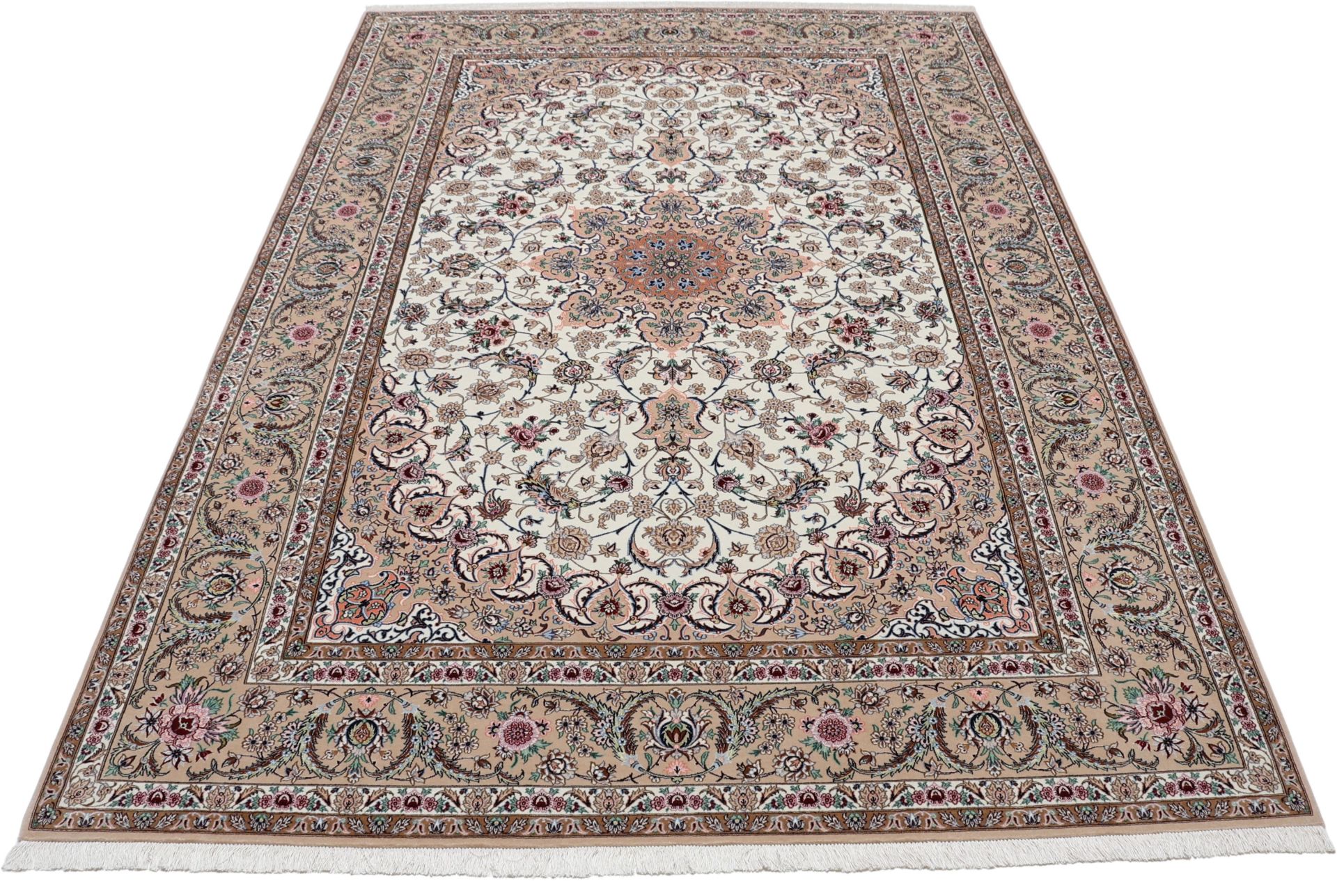 perserteppich-isfahan-210-x-314-cm-schurwolle-seide-handgeknupft-6 Isfahan Perserteppich 210 × 314 cm aus Wolle & Seide, handgeknüpft